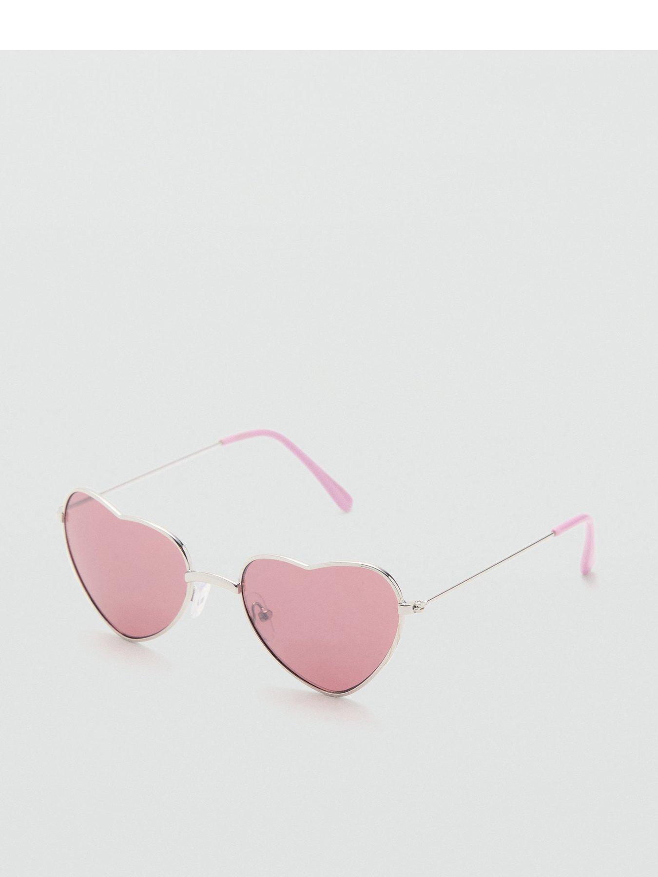 Mango Girls Heart Sunglasses - Silver