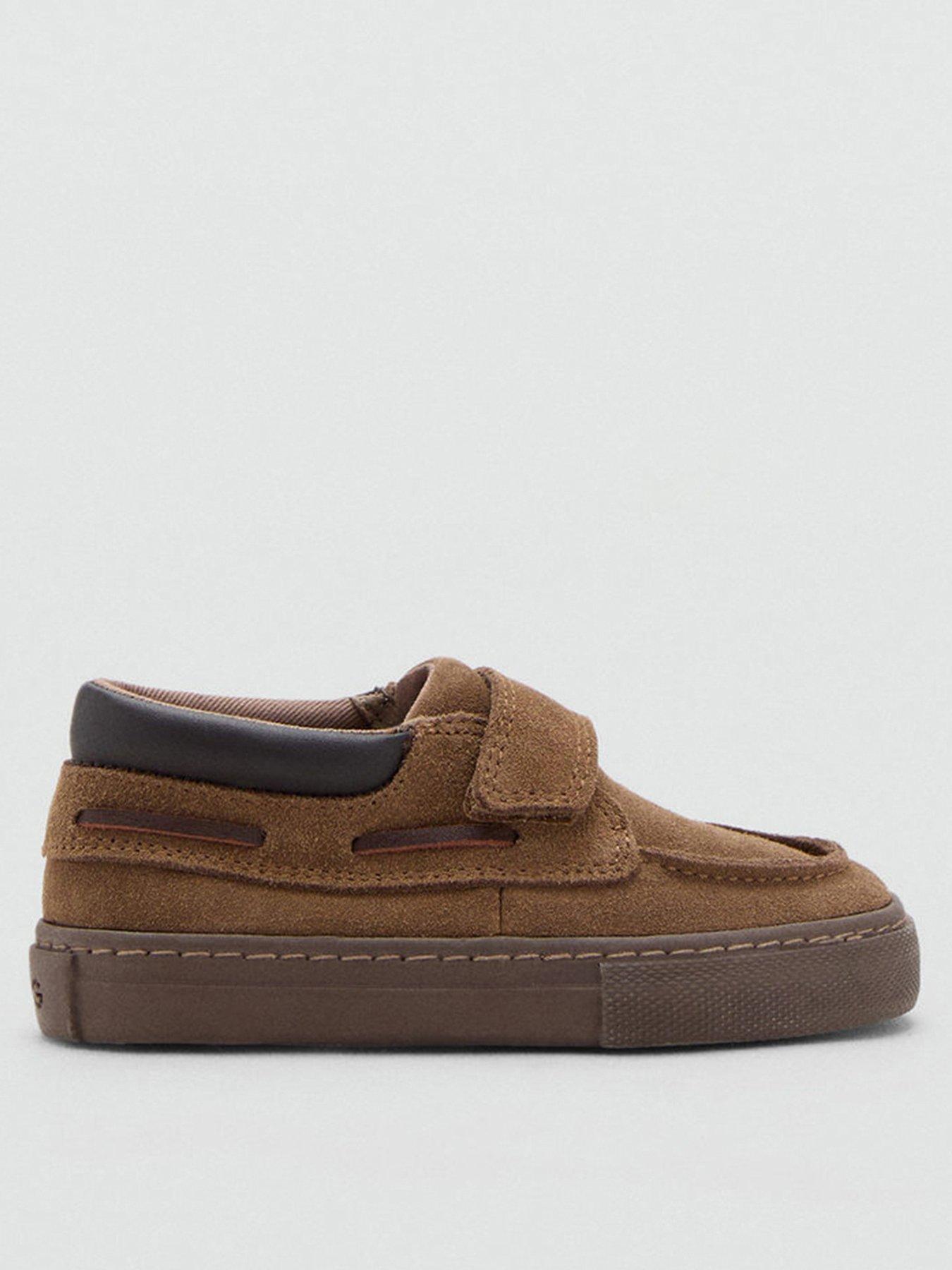 stillFront image of mango-younger-boys-leather-loafers-brown