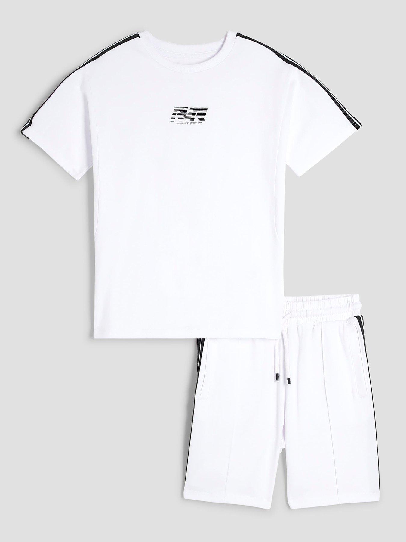 undefined Older Boys Rr Tapered T-shirt Set - White