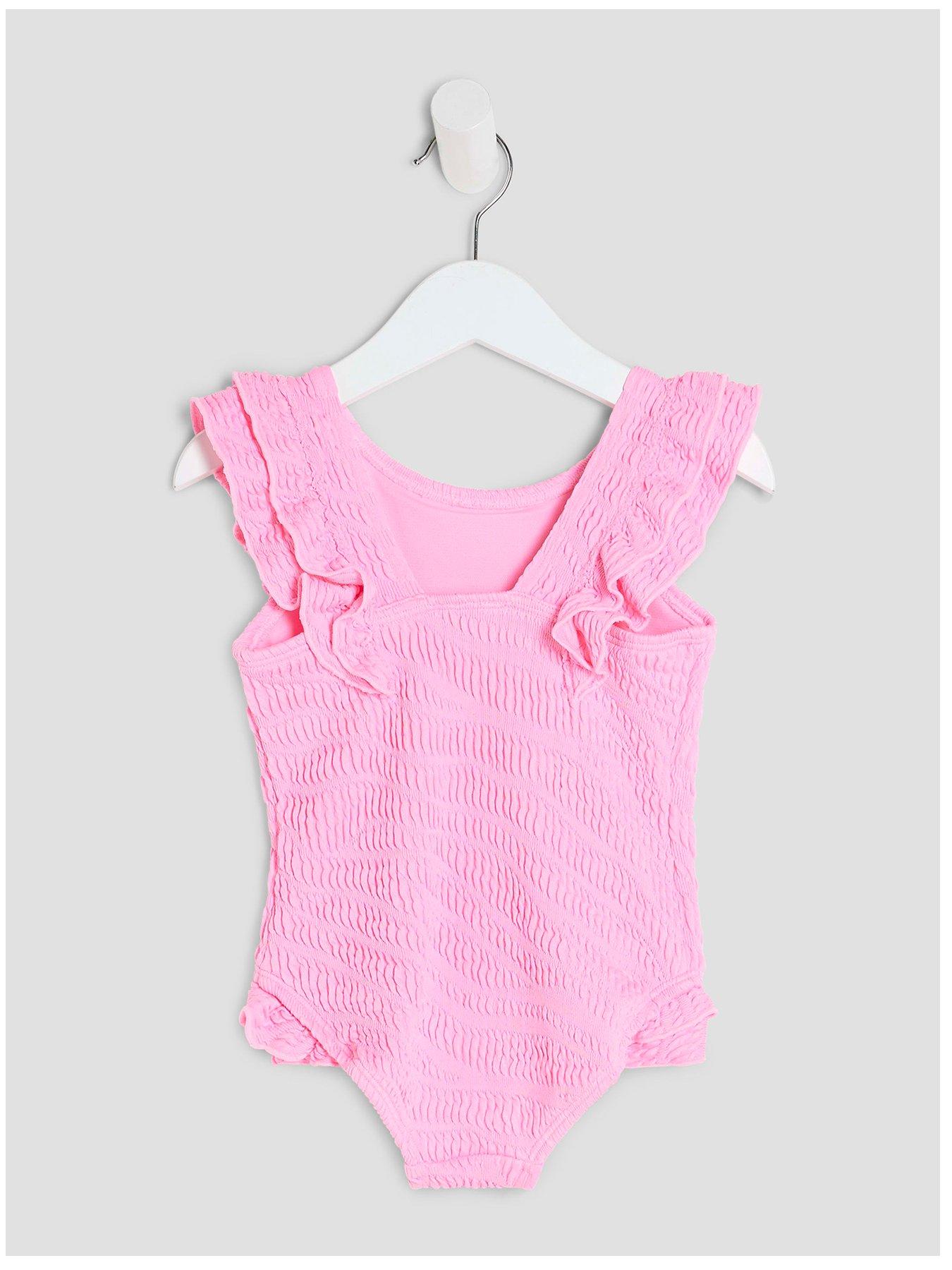 back image of river-island-mini-girls-embellished-cherry-swimsuit-pink