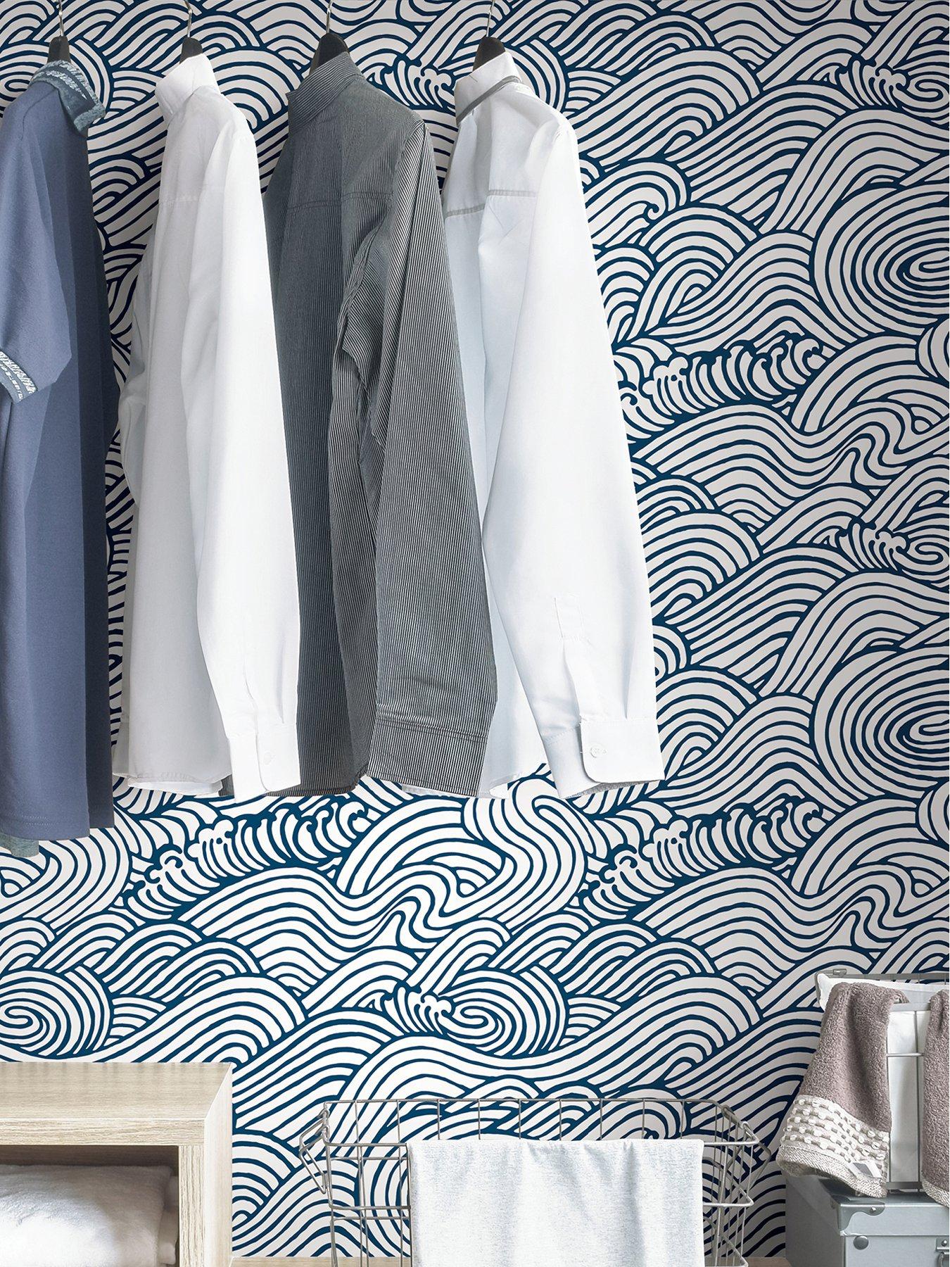 NuWallpaper Self Adhesive Saybrook - Blue