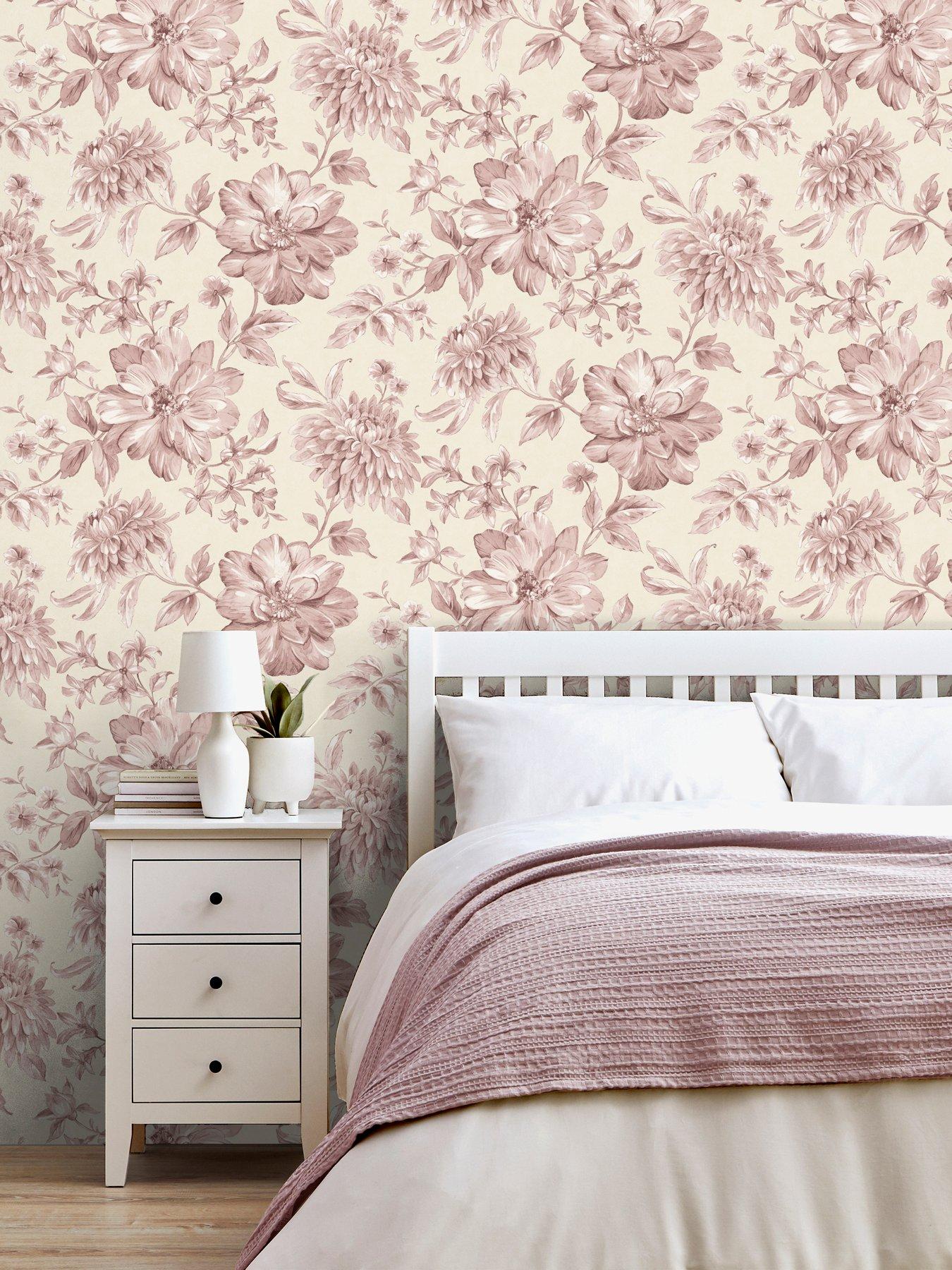 Image 1 of 5 of Fine Decor Isabella Floral Wallpaper - Pink