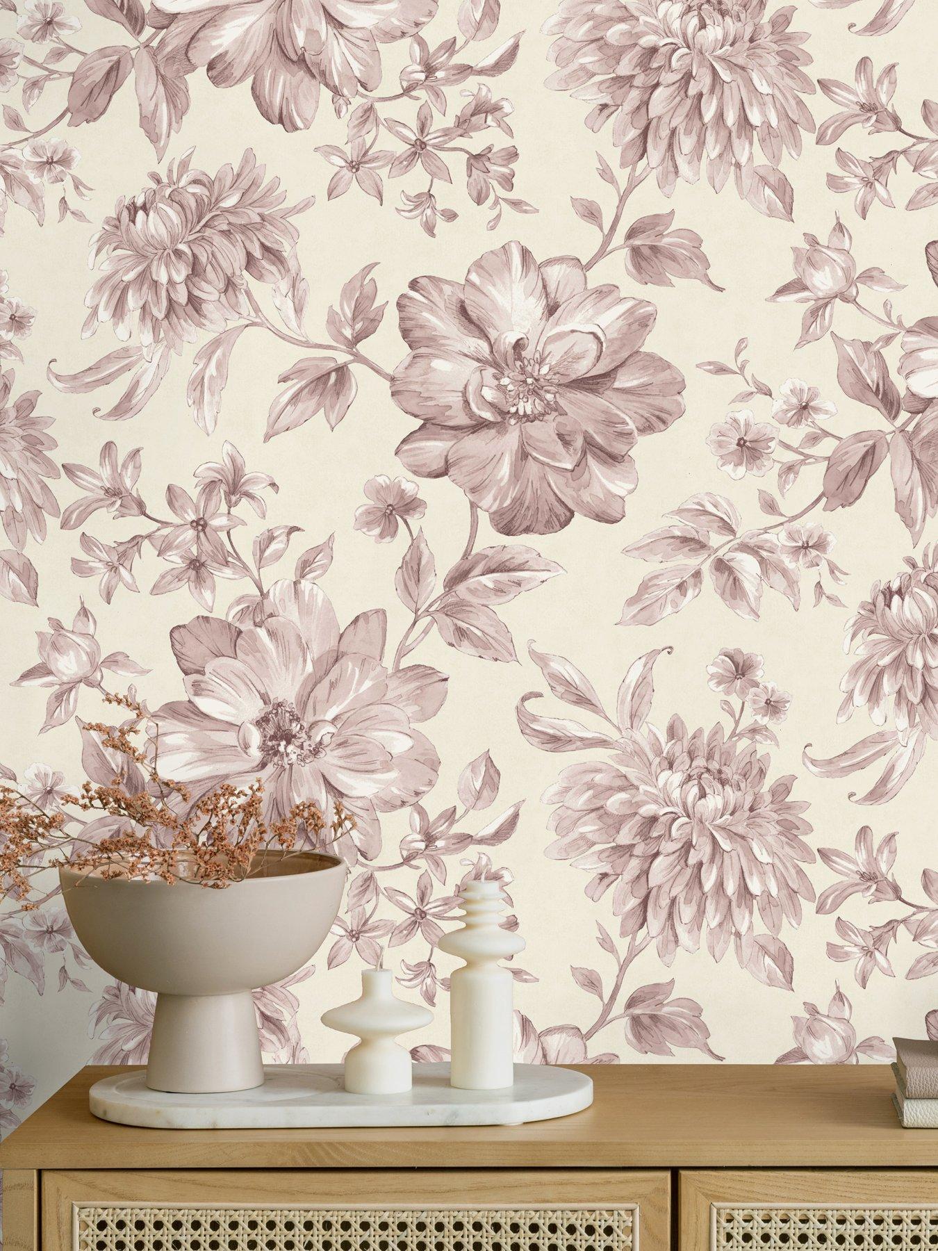 Image 2 of 5 of Fine Decor Isabella Floral Wallpaper - Pink