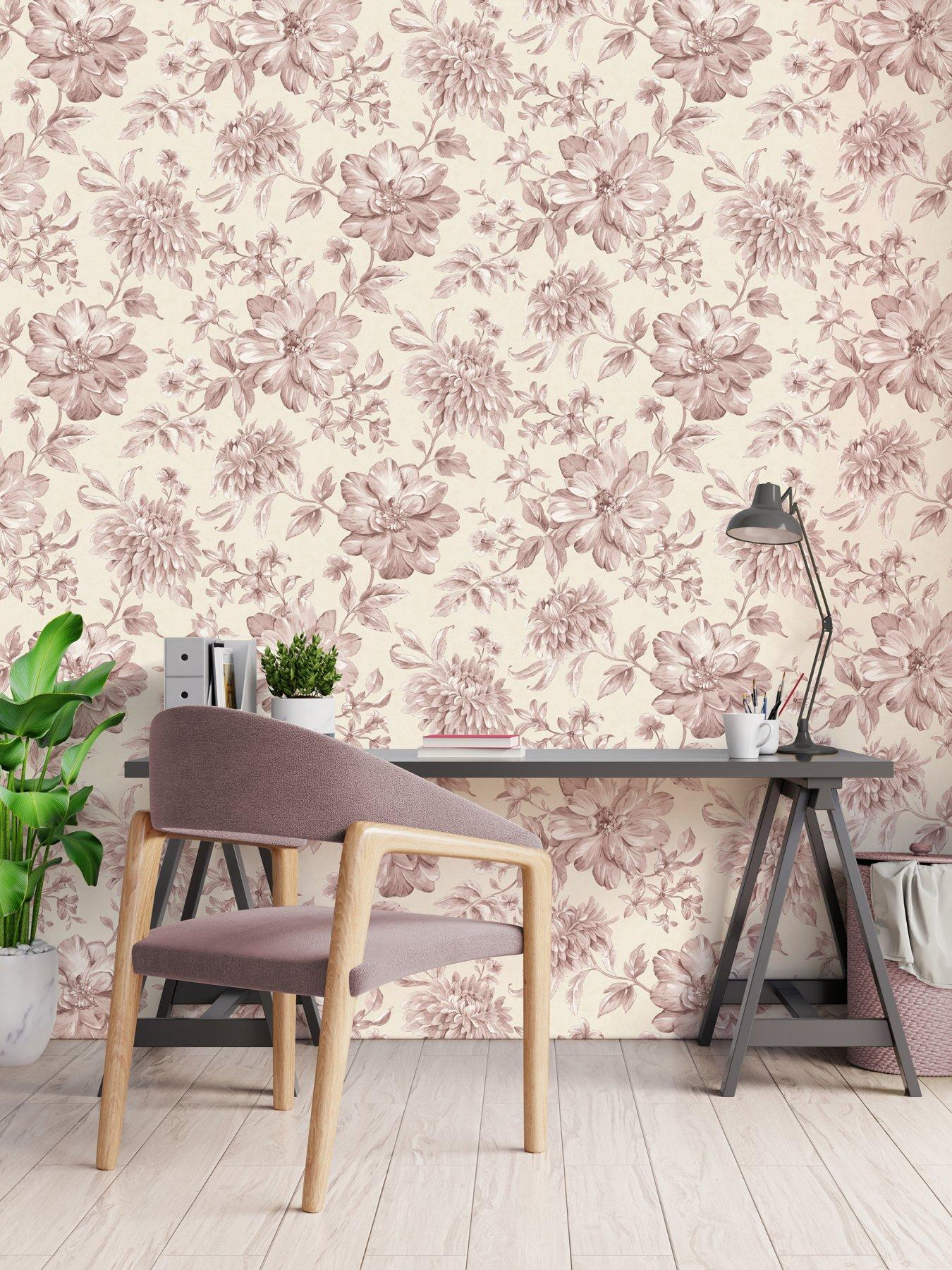 Image 3 of 5 of Fine Decor Isabella Floral Wallpaper - Pink