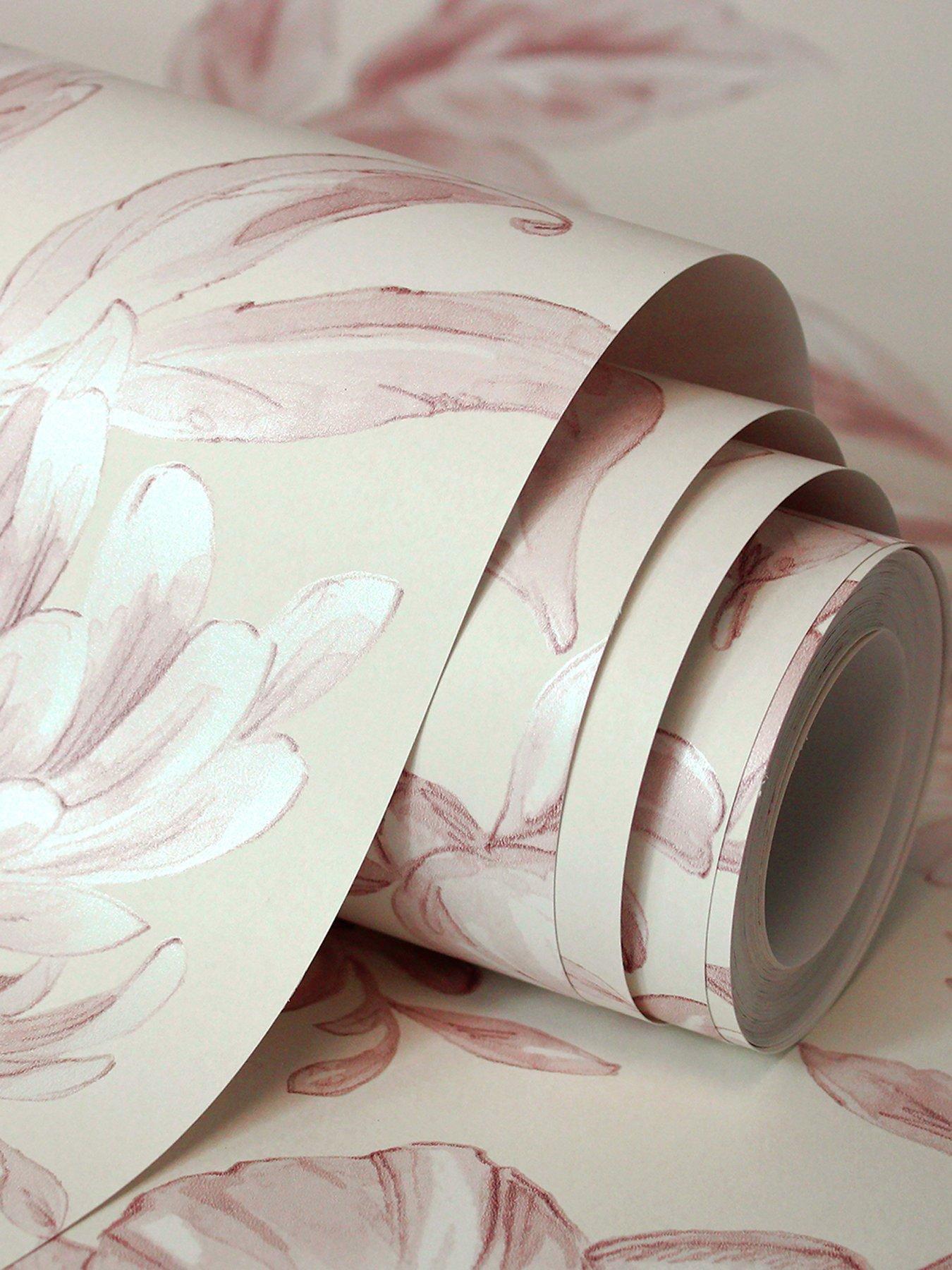 Image 5 of 5 of Fine Decor Isabella Floral Wallpaper - Pink