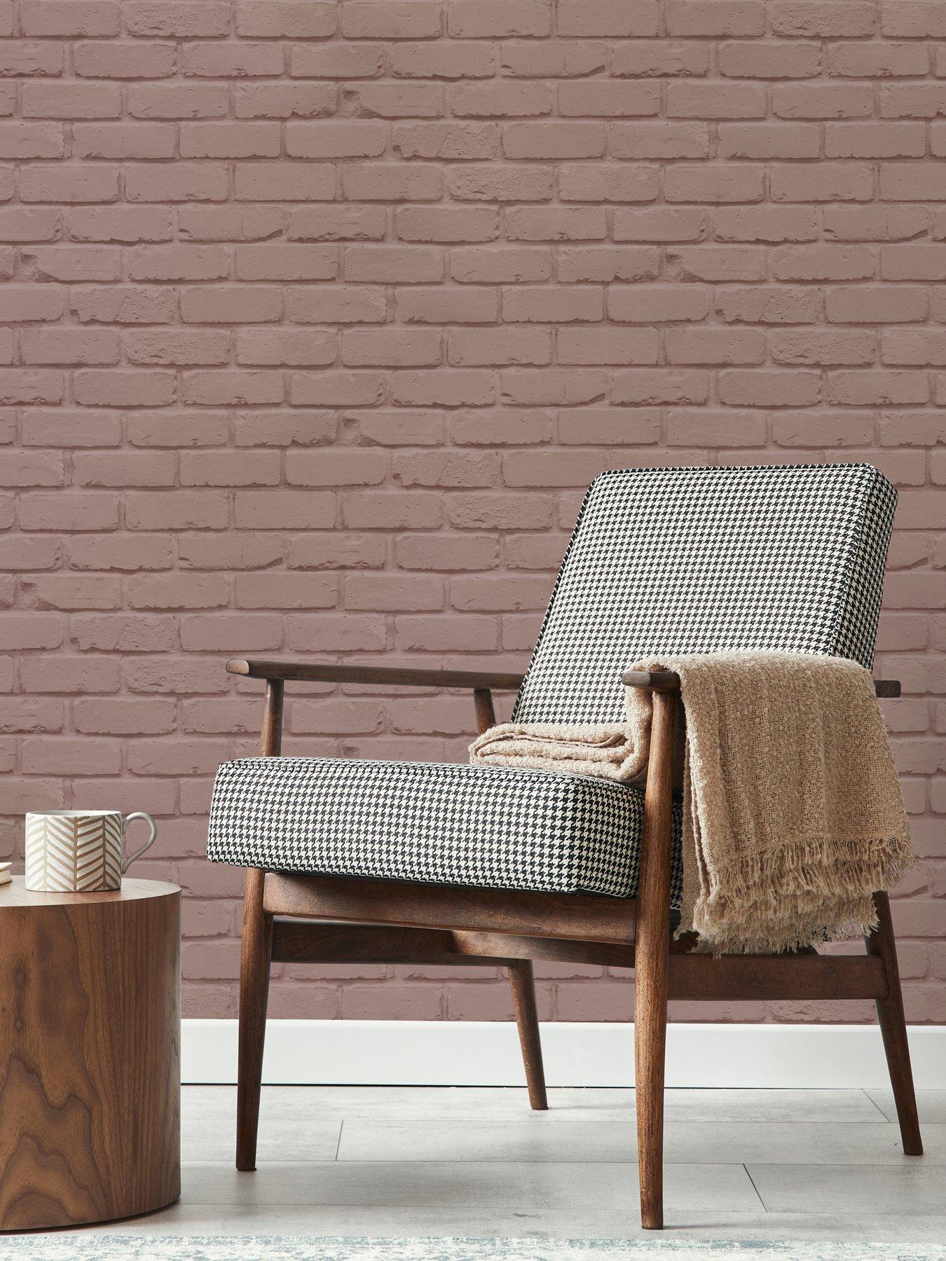 undefined Painted Brick Wallpaper - Pink