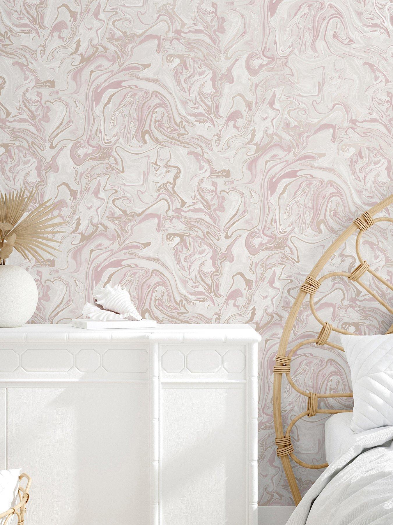 undefined Self Adhesive Marble Swirl  - Blush