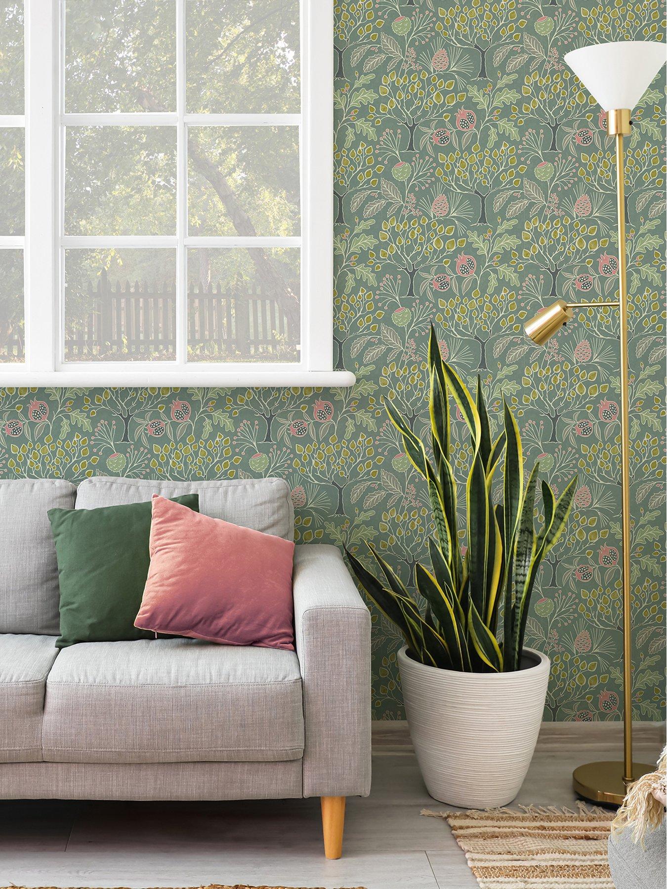 Image 1 of 4 of NuWallpaper Self Adhesive Groovy Garden - Green