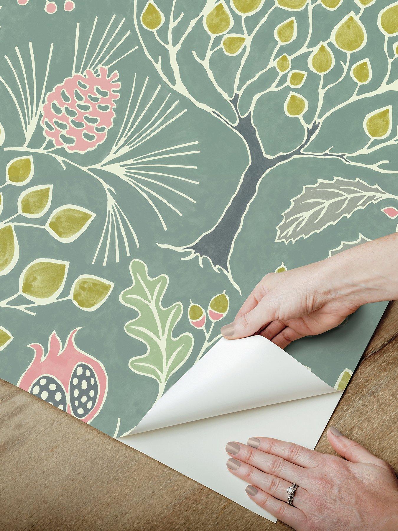 Image 4 of 4 of NuWallpaper Self Adhesive Groovy Garden - Green