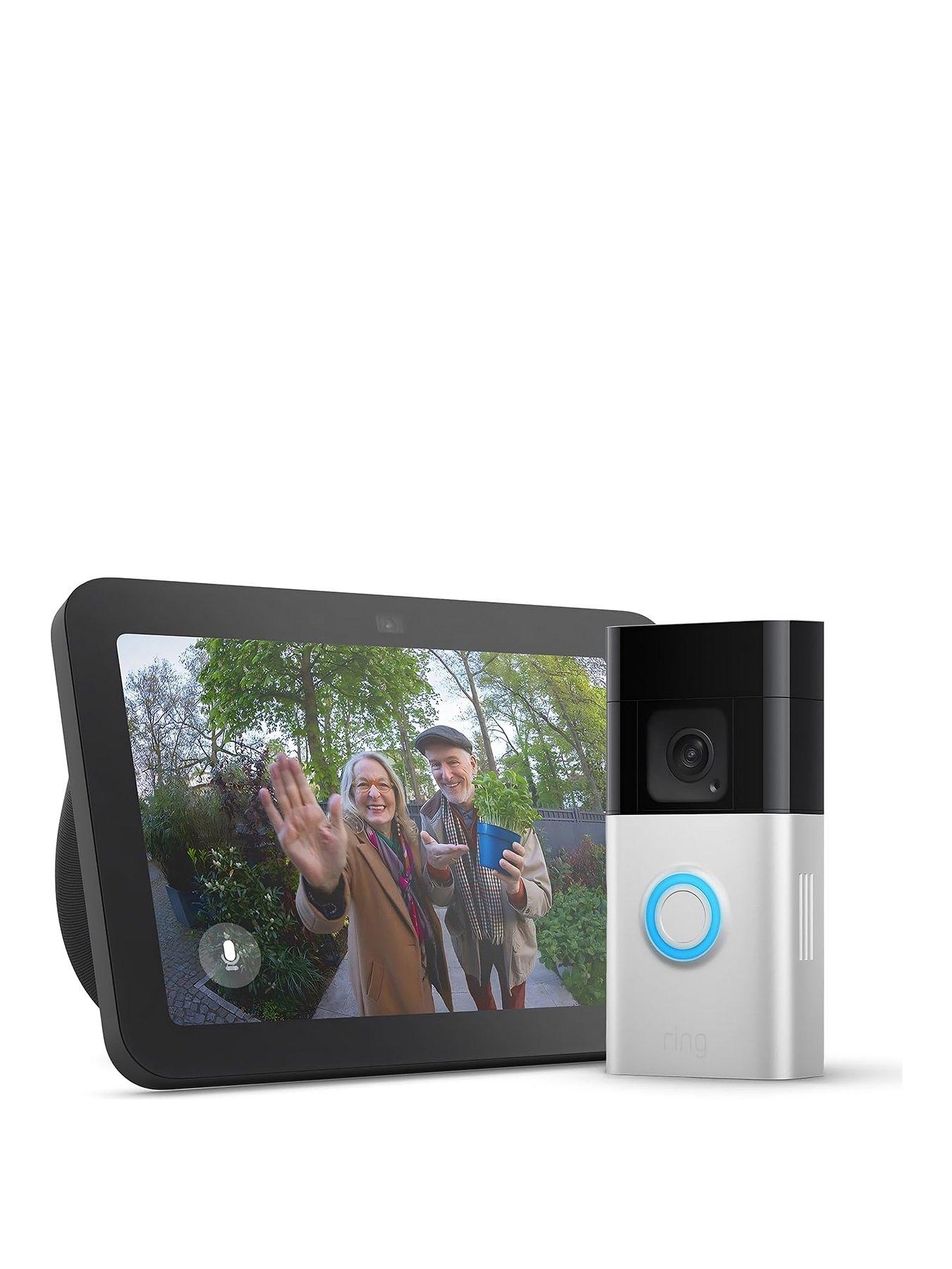 RING Video Doorbell Plus Satin Nickel & Echo Show 8 3rd Charcoal