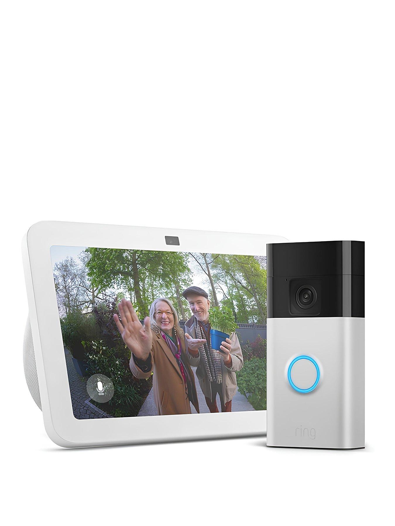 RING Video Doorbell 3rd gen Satin Nickel & Echo Show 8 3rd White