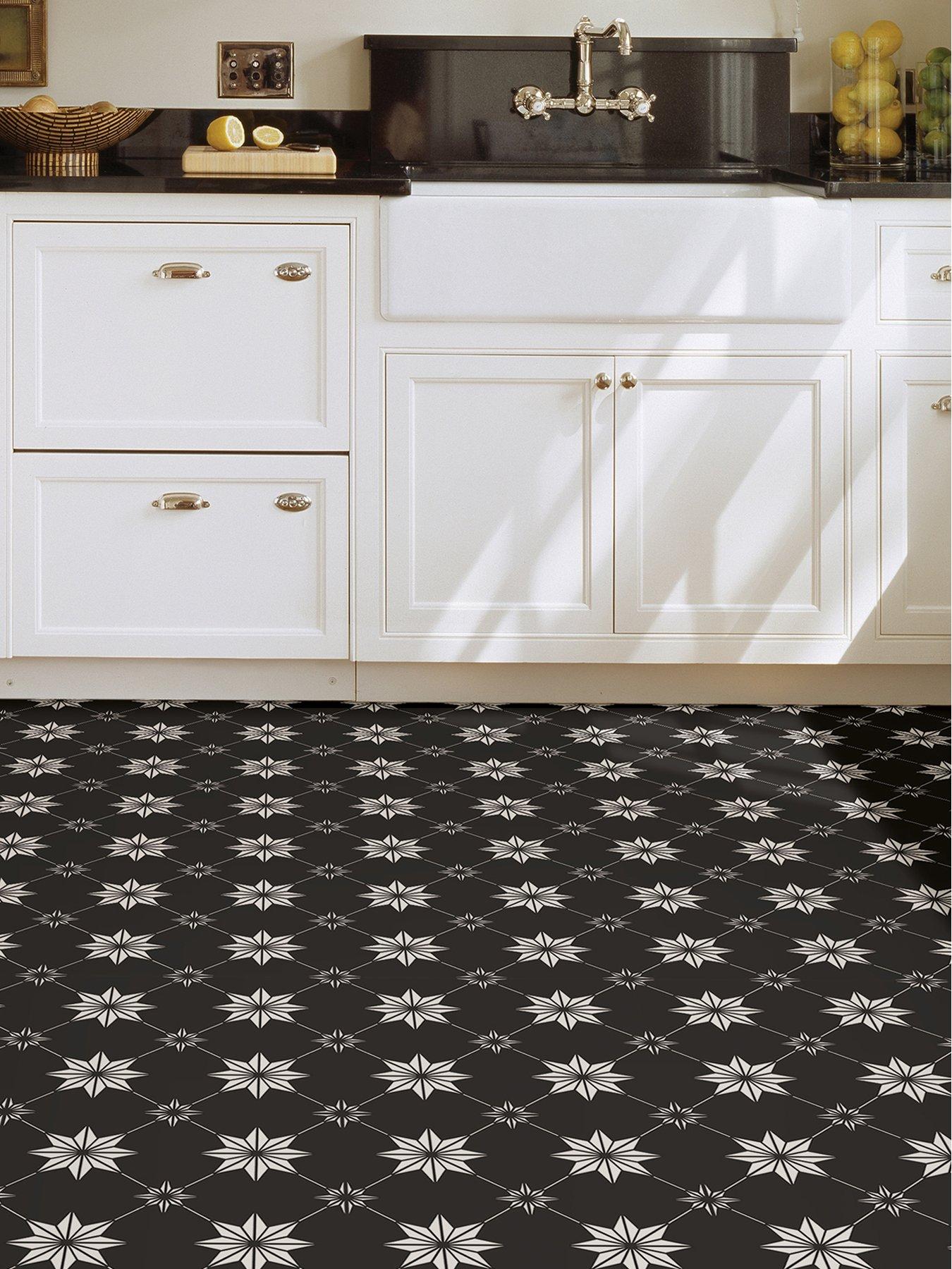 Image 1 of 4 of Floor Pops Floorpops Rigel Peel & Stick Floor Tiles