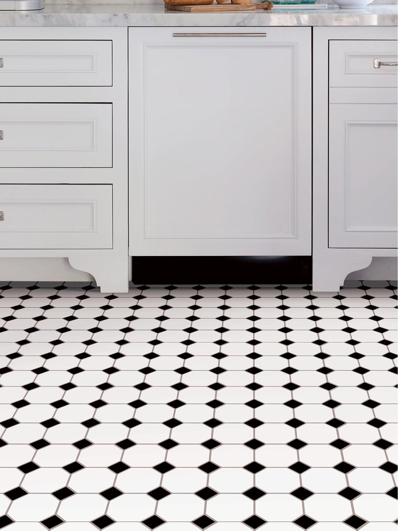 Image 1 of 4 of Floor Pops Floorpops Hudson Peel & Stick Floor Tiles
