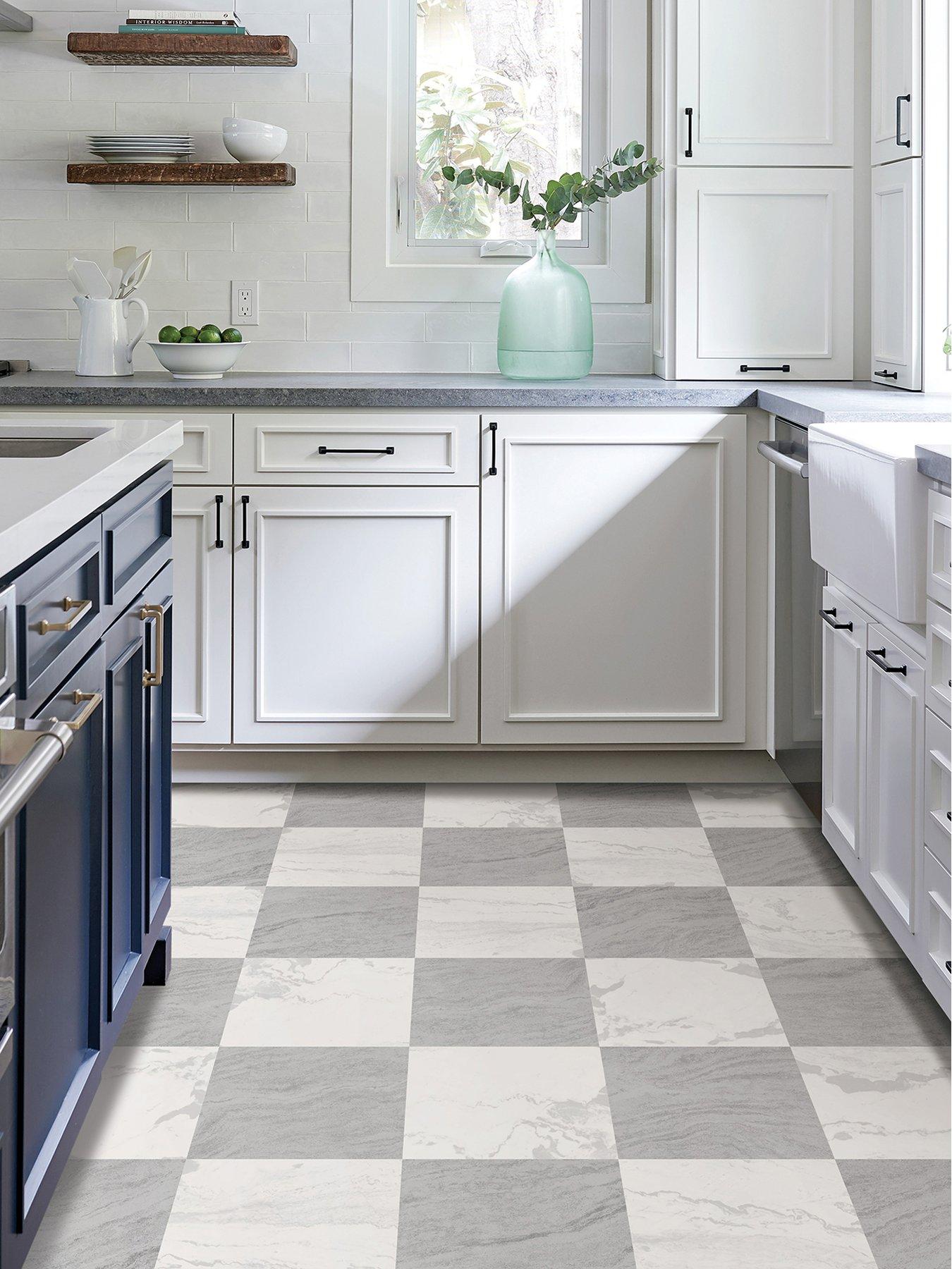undefined Floorpops Langley Grey Peel & Stick Floor Tiles