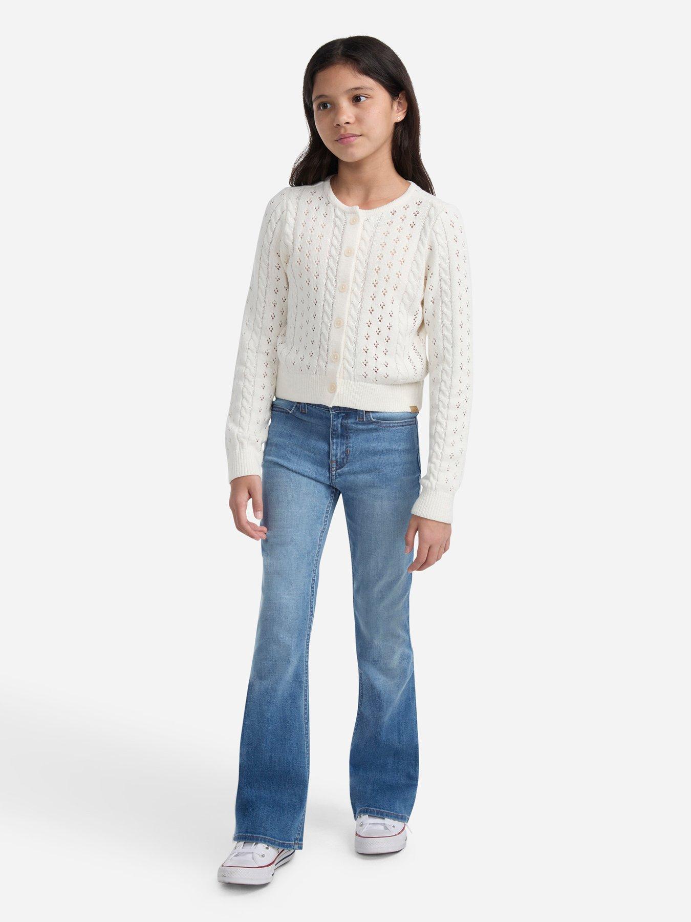 undefined Girls High Rise Flare Jeans - Blue