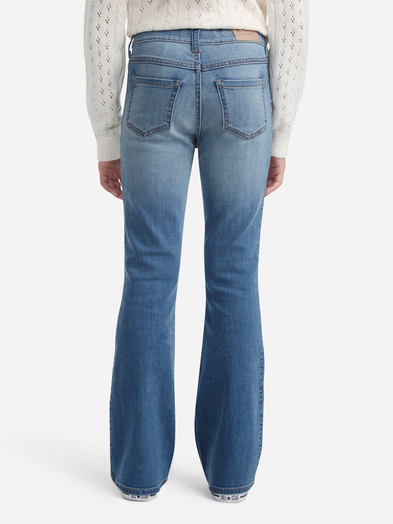 Image 2 of 6 of Abercrombie & Fitch Girls High Rise Flare Jeans - Blue