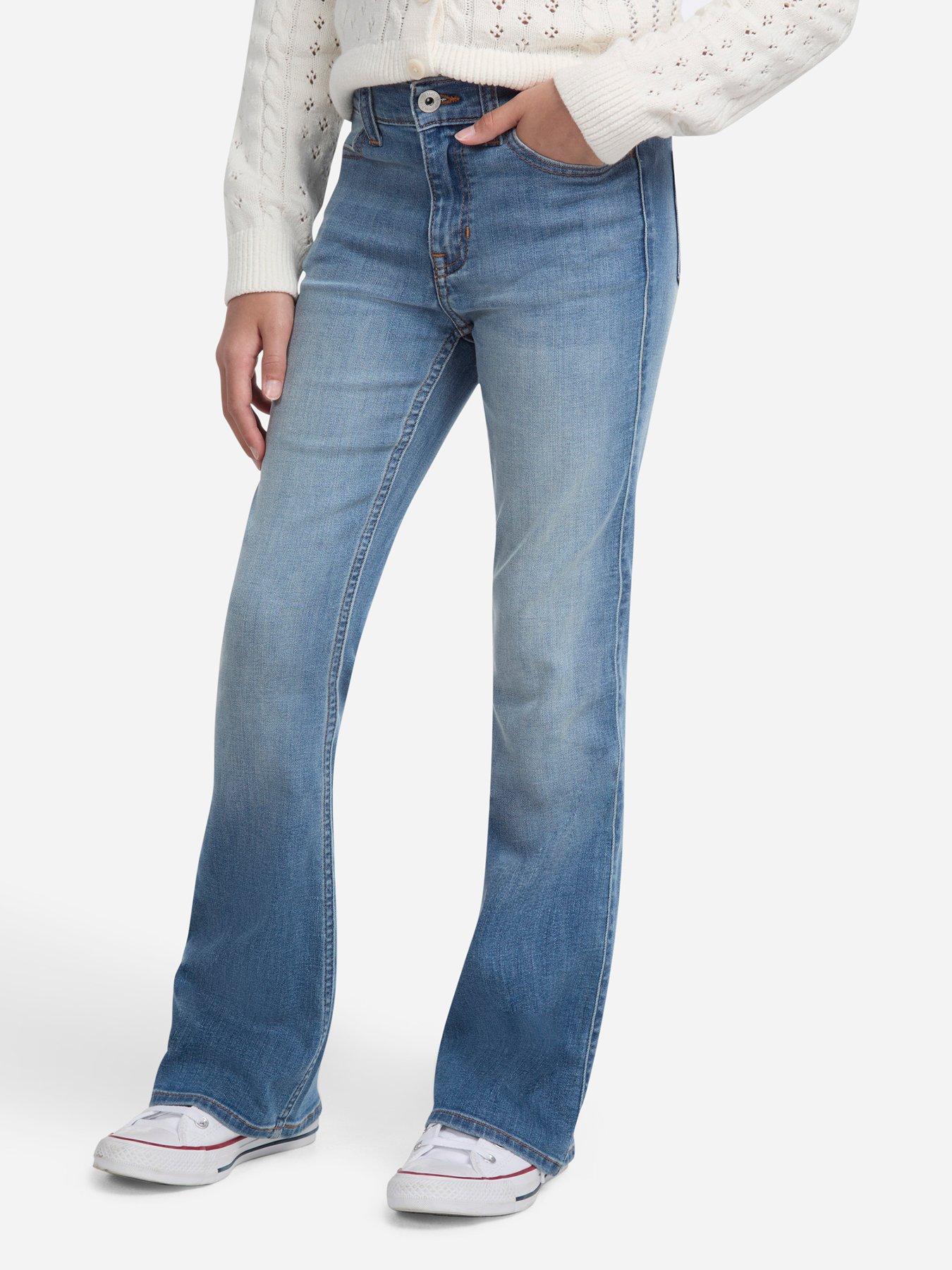 Image 3 of 6 of Abercrombie & Fitch Girls High Rise Flare Jeans - Blue