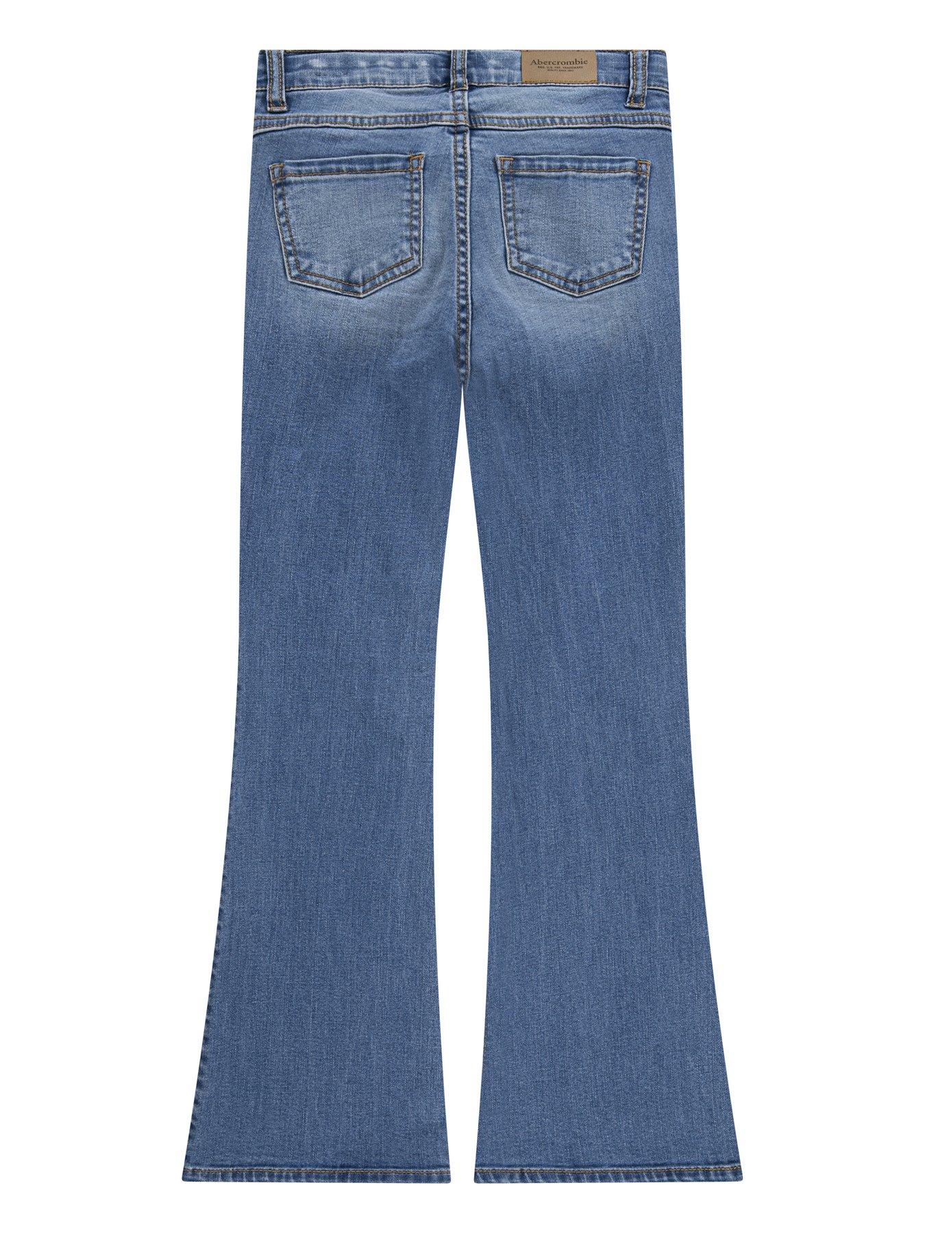Image 5 of 6 of Abercrombie & Fitch Girls High Rise Flare Jeans - Blue