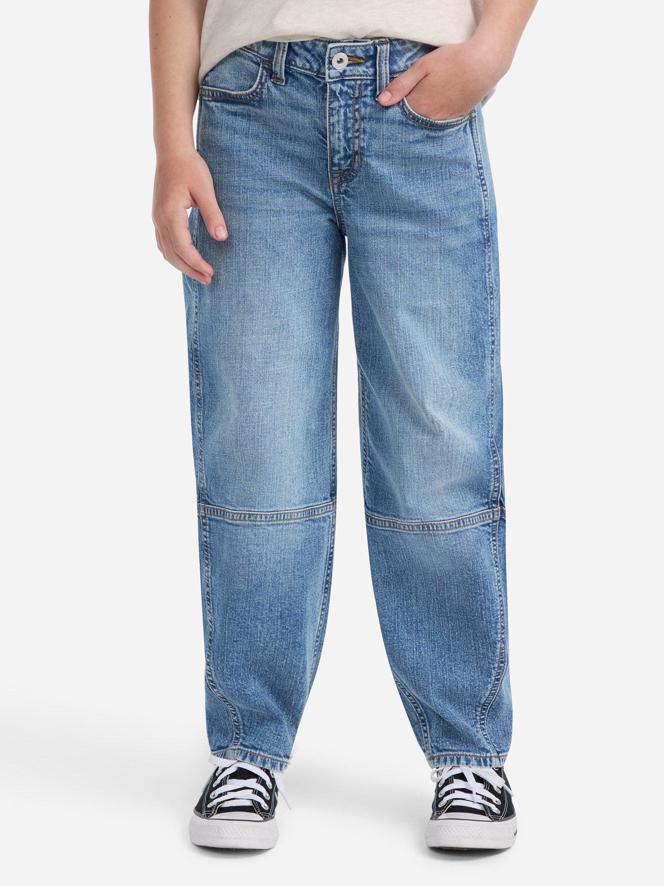 undefined Girls High Rise Balloon Jeans - Blue