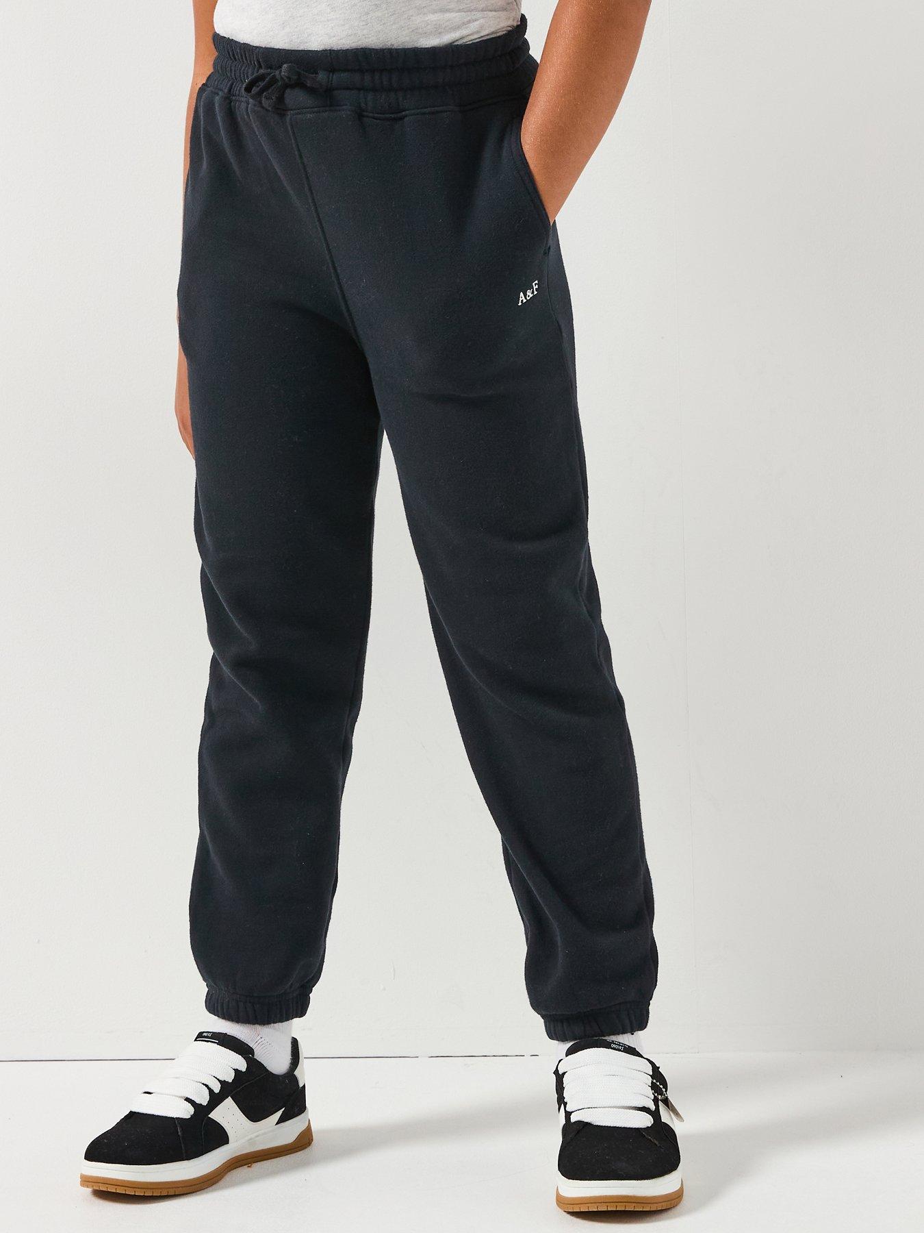 Abercrombie & Fitch Girls Essential Fleece Jogger - Black