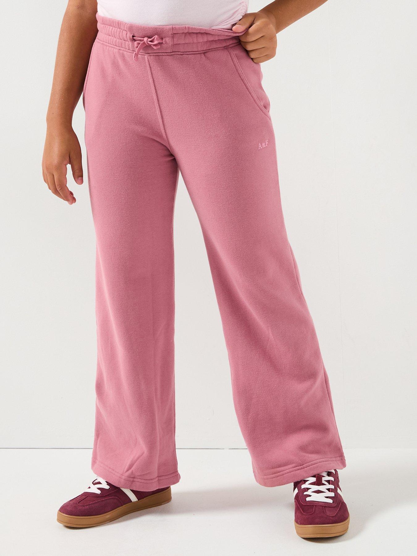 Abercrombie & Fitch Girls Essential Wide Leg Fleece - Pink