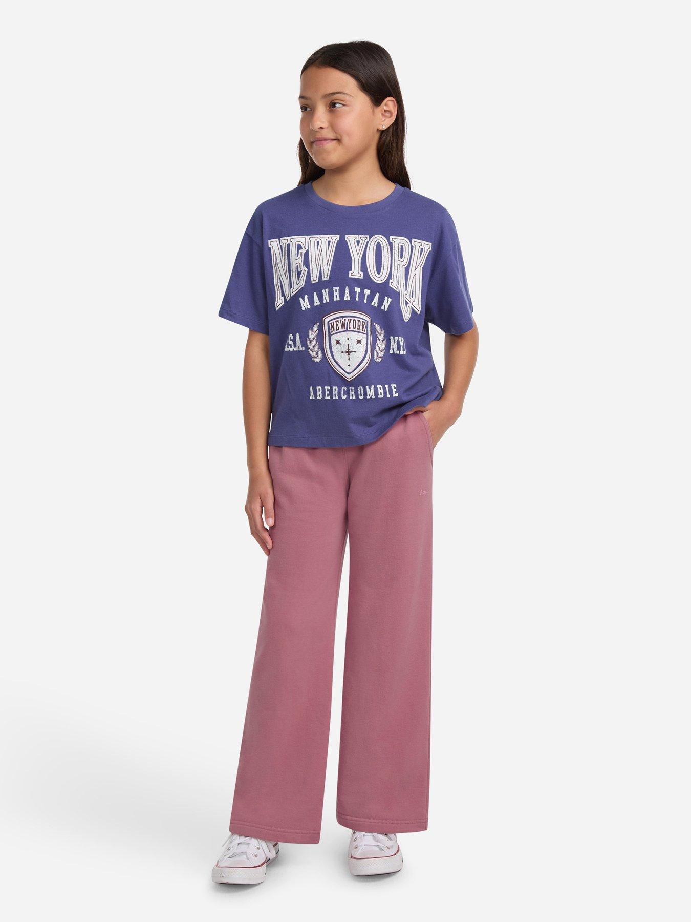 undefined Girls Essential Wide Leg Fleece - Pink