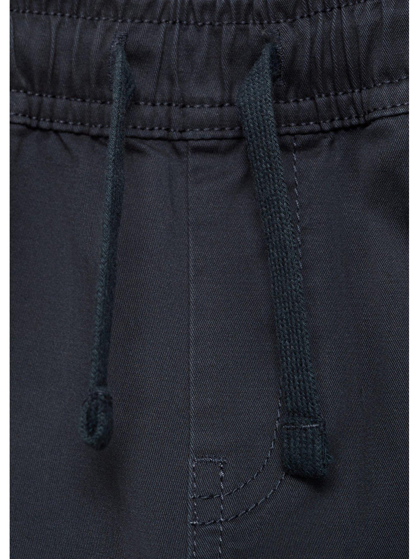 Image 5 of 5 of Mango Boys Elasticated Waist Cargo Trousers - Navy