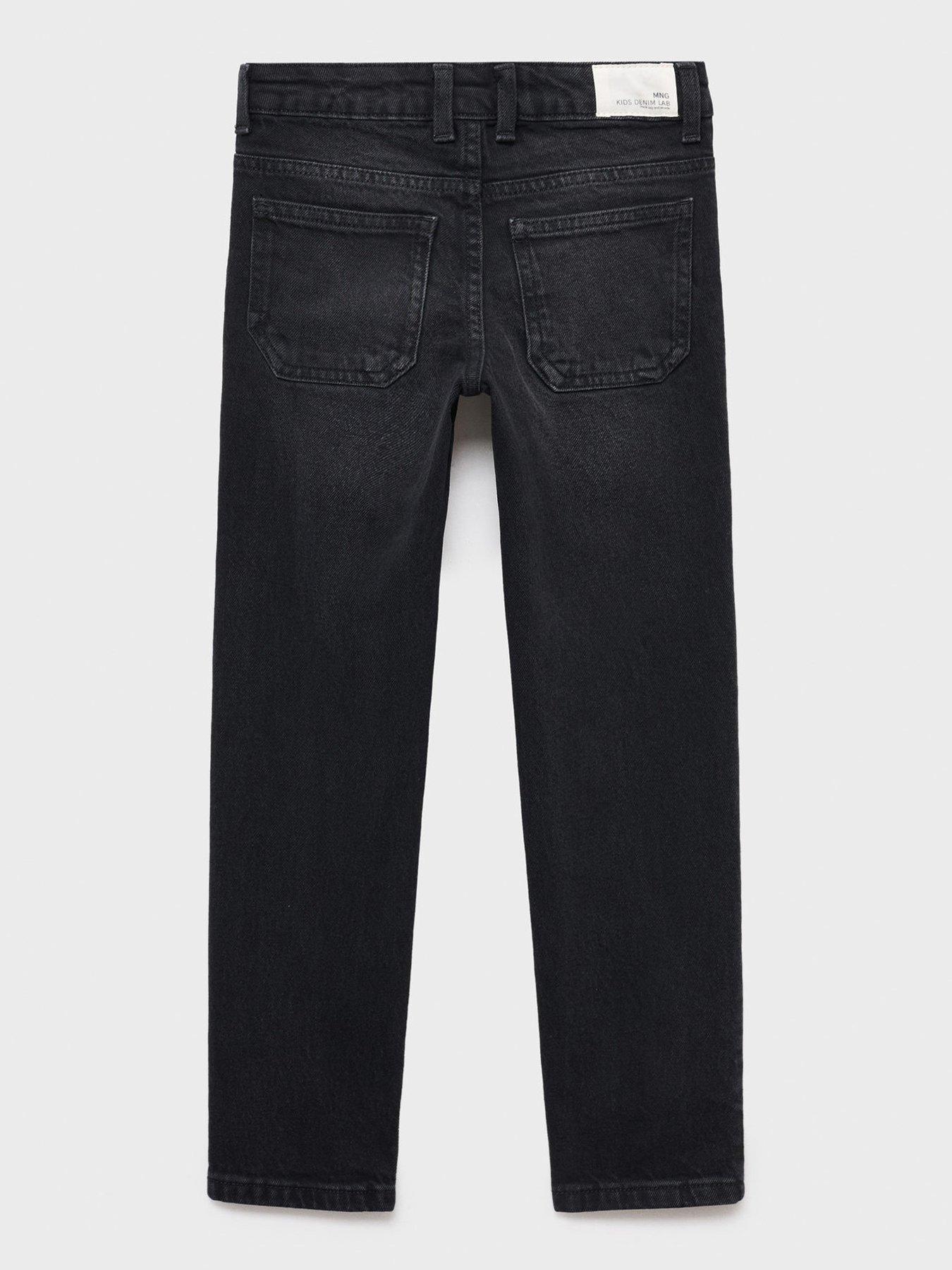 Image 2 of 4 of Mango Boys Regular Fit Jeans - Black