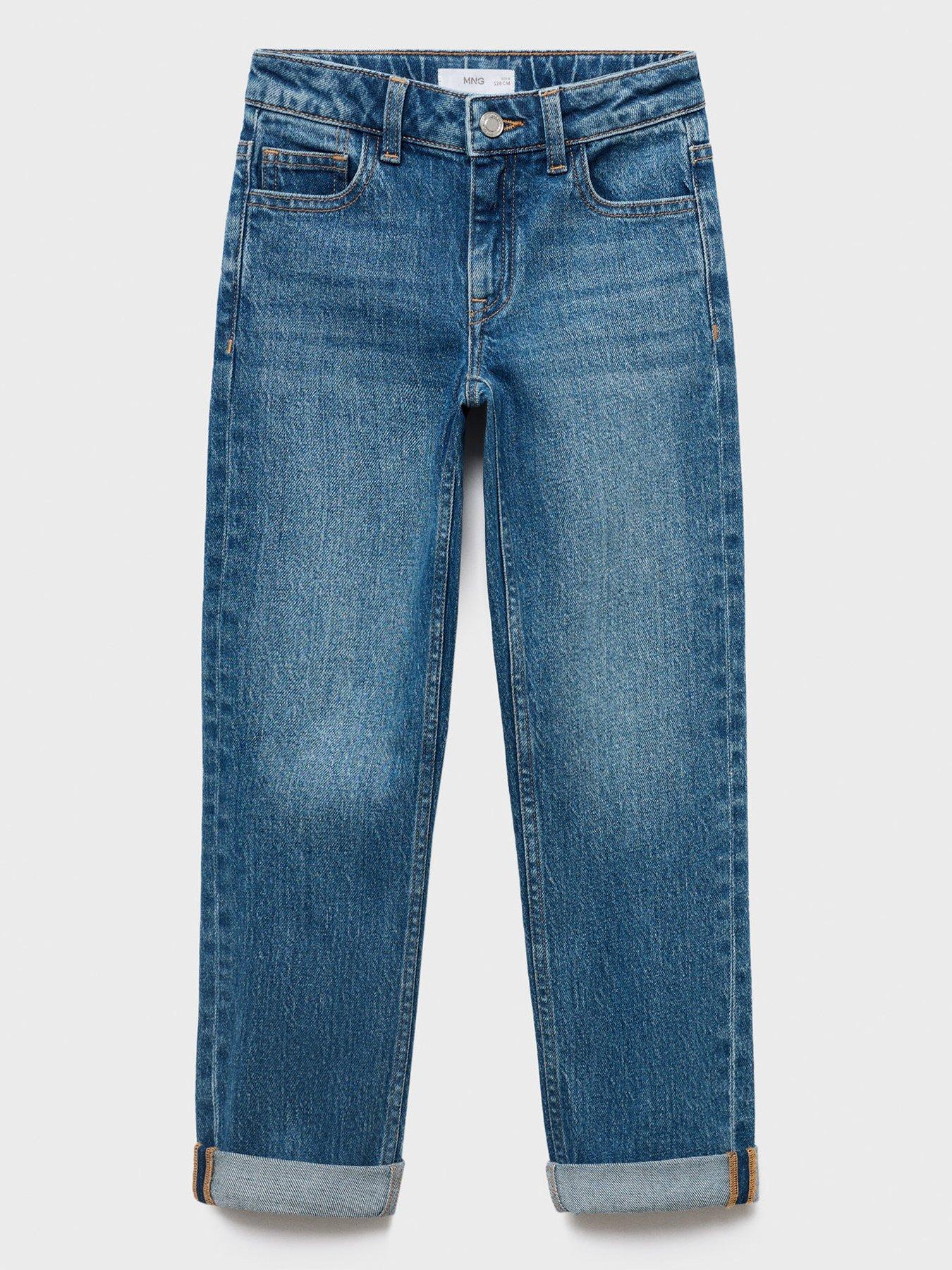 Image 1 of 4 of Mango Boys Regular Fit Jeans - Blue