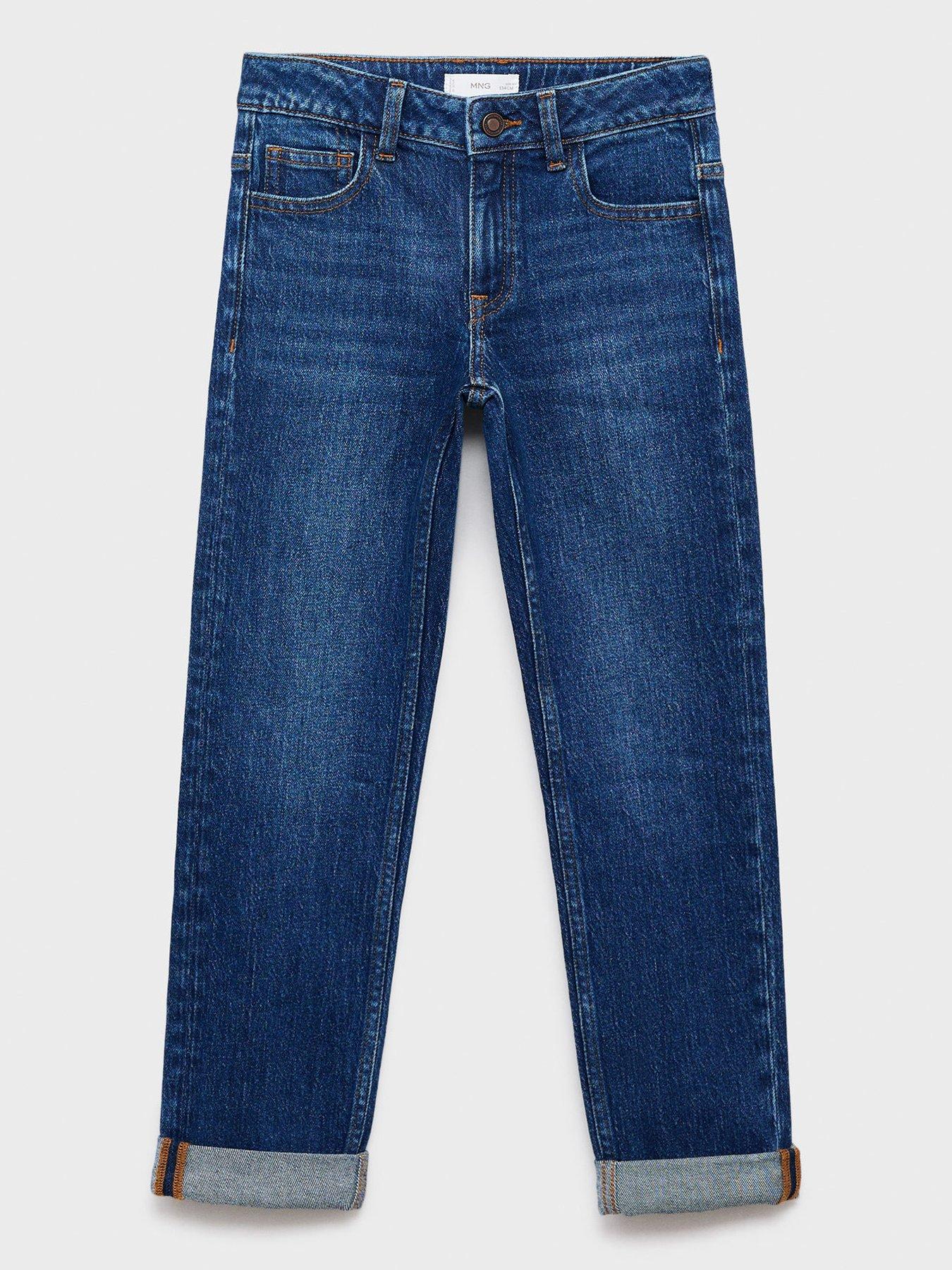 Image 1 of 4 of Mango Boys Regular Fit Jeans - Dark Blue