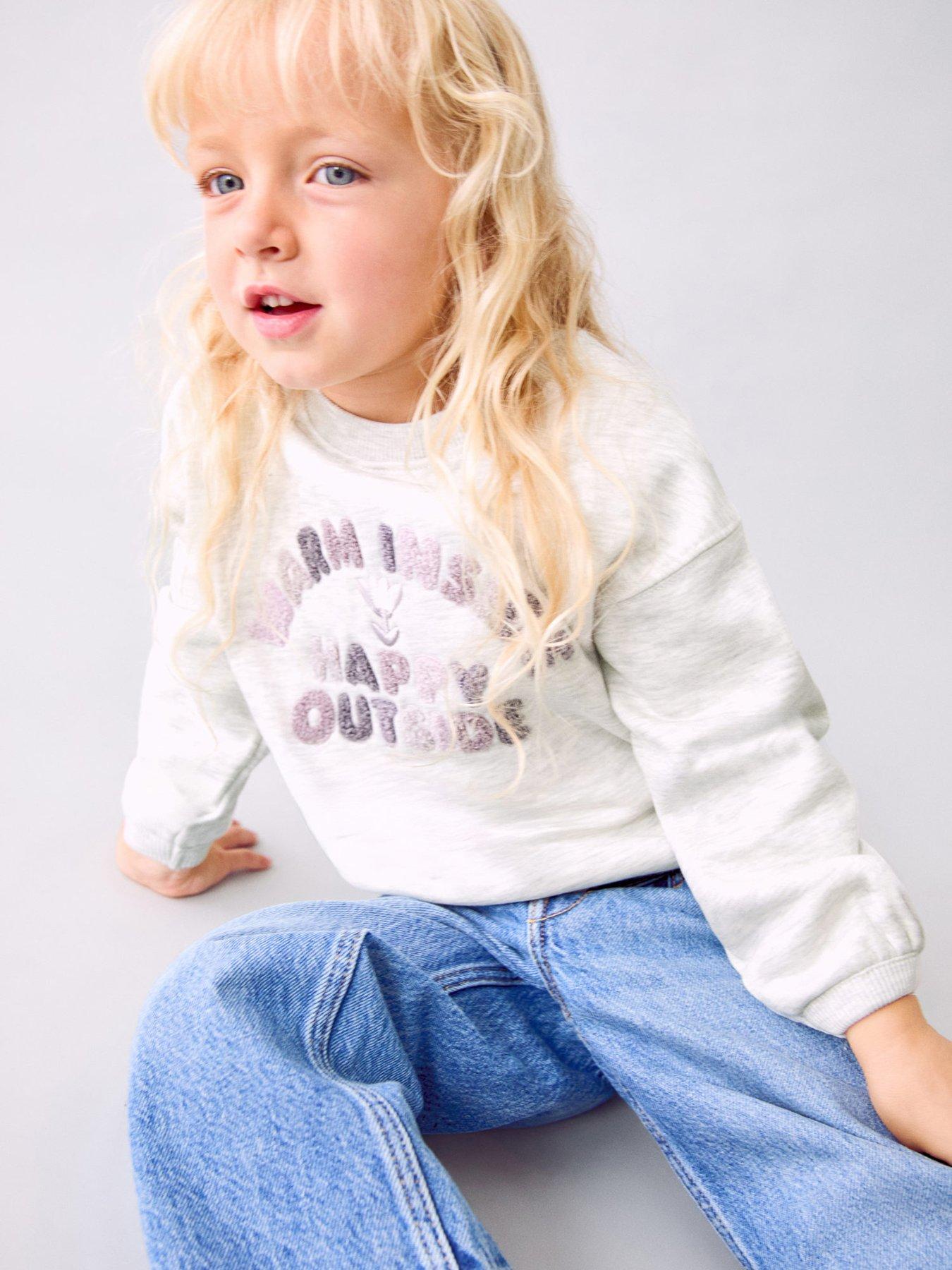 Mango Younger Girls Happy Sweat - Grey