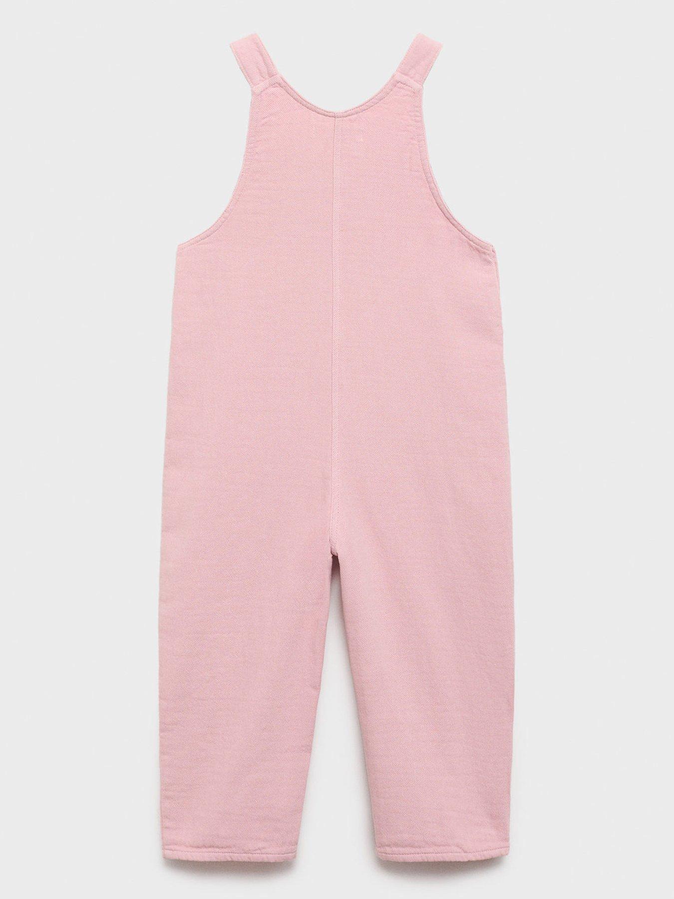 Image 2 of 4 of Mango Baby Girls Dungarees - Light Pink