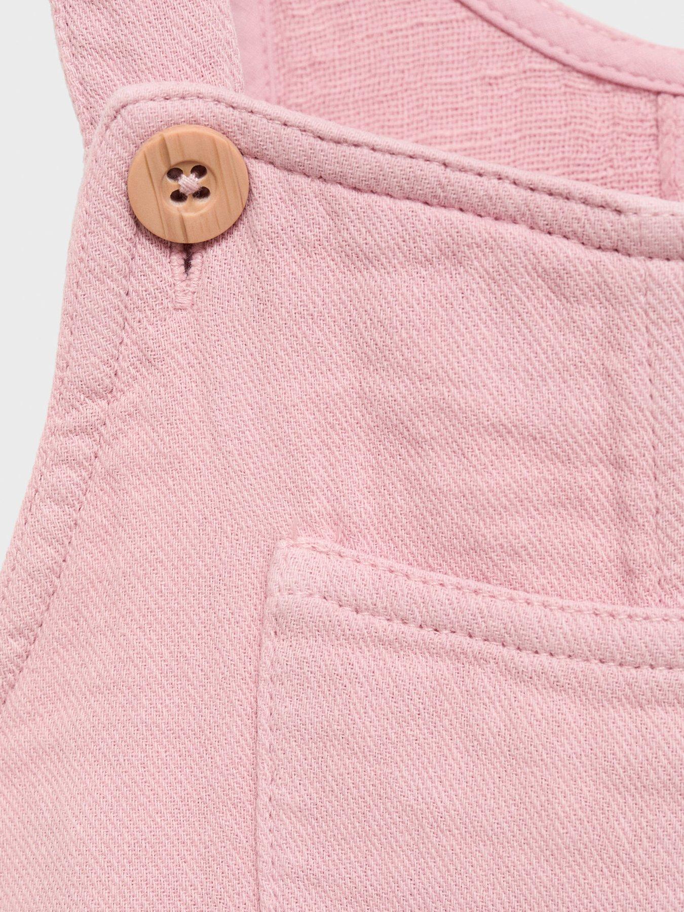 Image 4 of 4 of Mango Baby Girls Dungarees - Light Pink