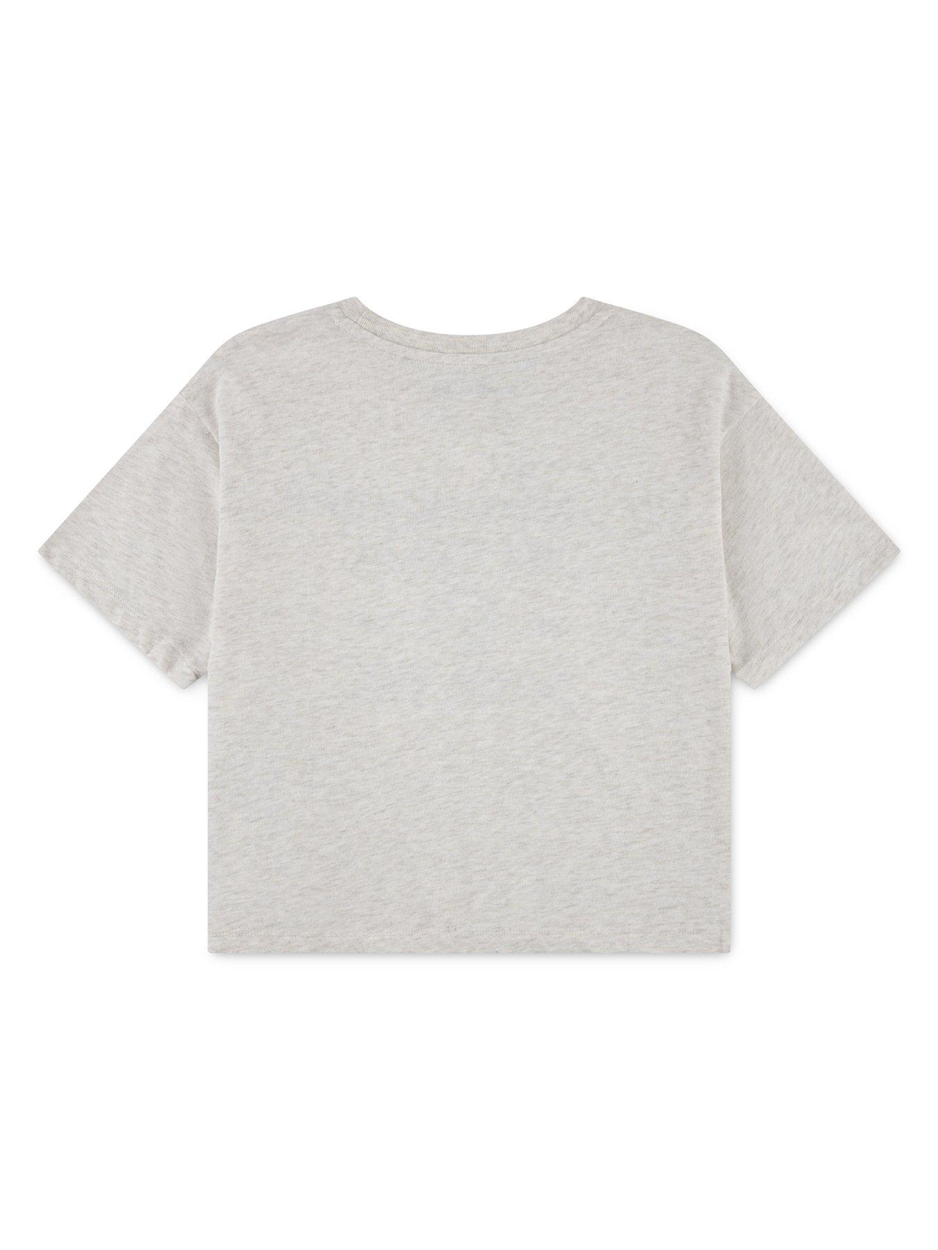 Image 5 of 6 of Abercrombie & Fitch Girls Anf Crest Boxy Short Sleeve T-shirt - Beige