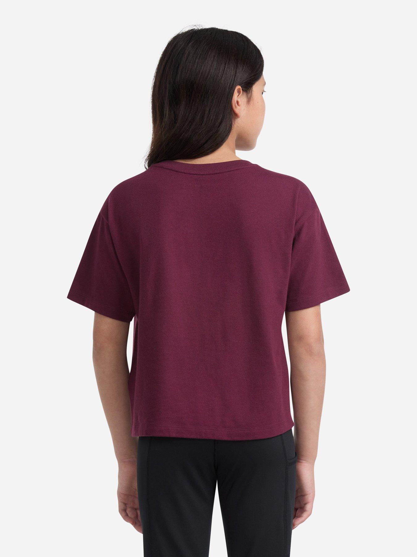 Image 2 of 6 of Abercrombie & Fitch Girls Anf Crest Boxy Short Sleeve T-shirt - Red