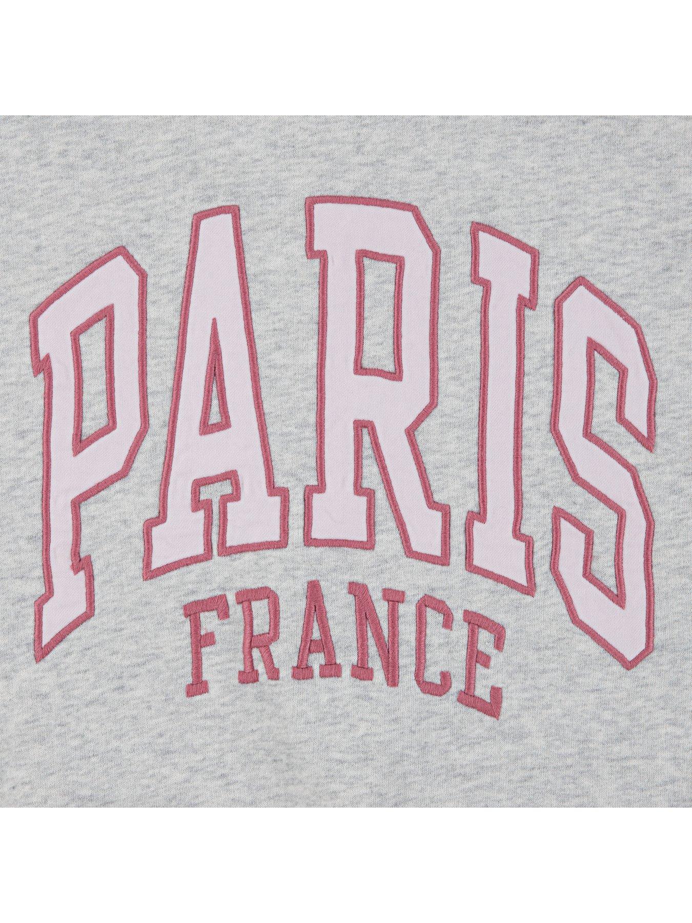 Image 6 of 6 of Abercrombie & Fitch Girls I Heart Paris Sweatshirt - Grey