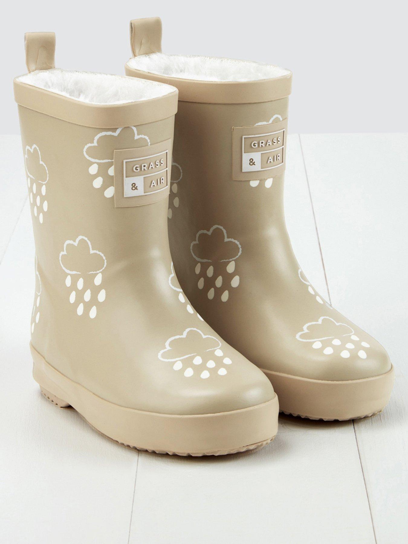 Image 1 of 4 of Grass & Air Infant/Junior Colour-Revealing Winter Wellies - Stone Grey