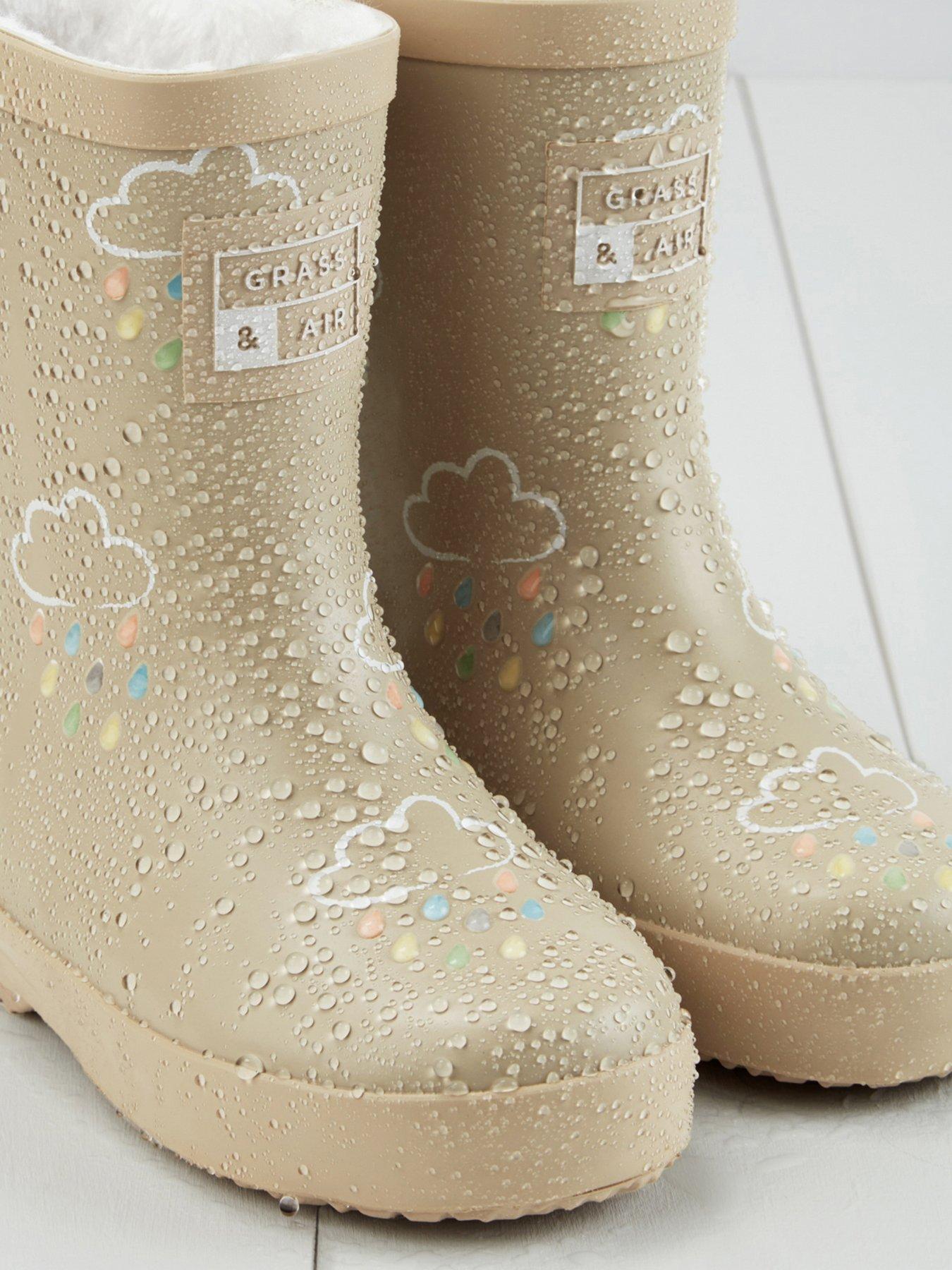 Image 4 of 4 of Grass & Air Infant/Junior Colour-Revealing Winter Wellies - Stone Grey