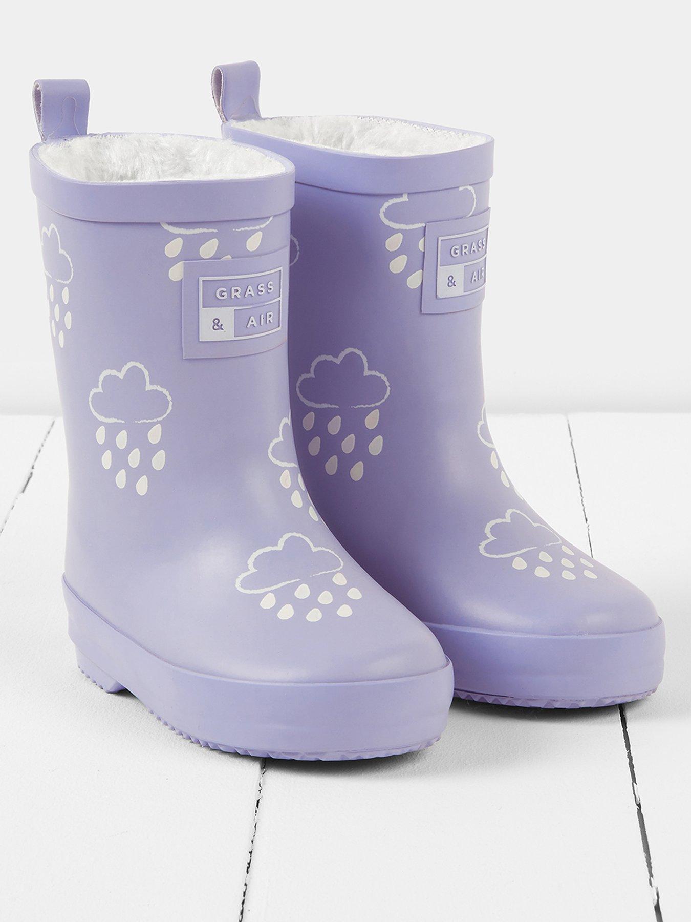 Image 2 of 4 of Grass & Air Infant/Junior Colour-Revealing Winter Wellies - Purple