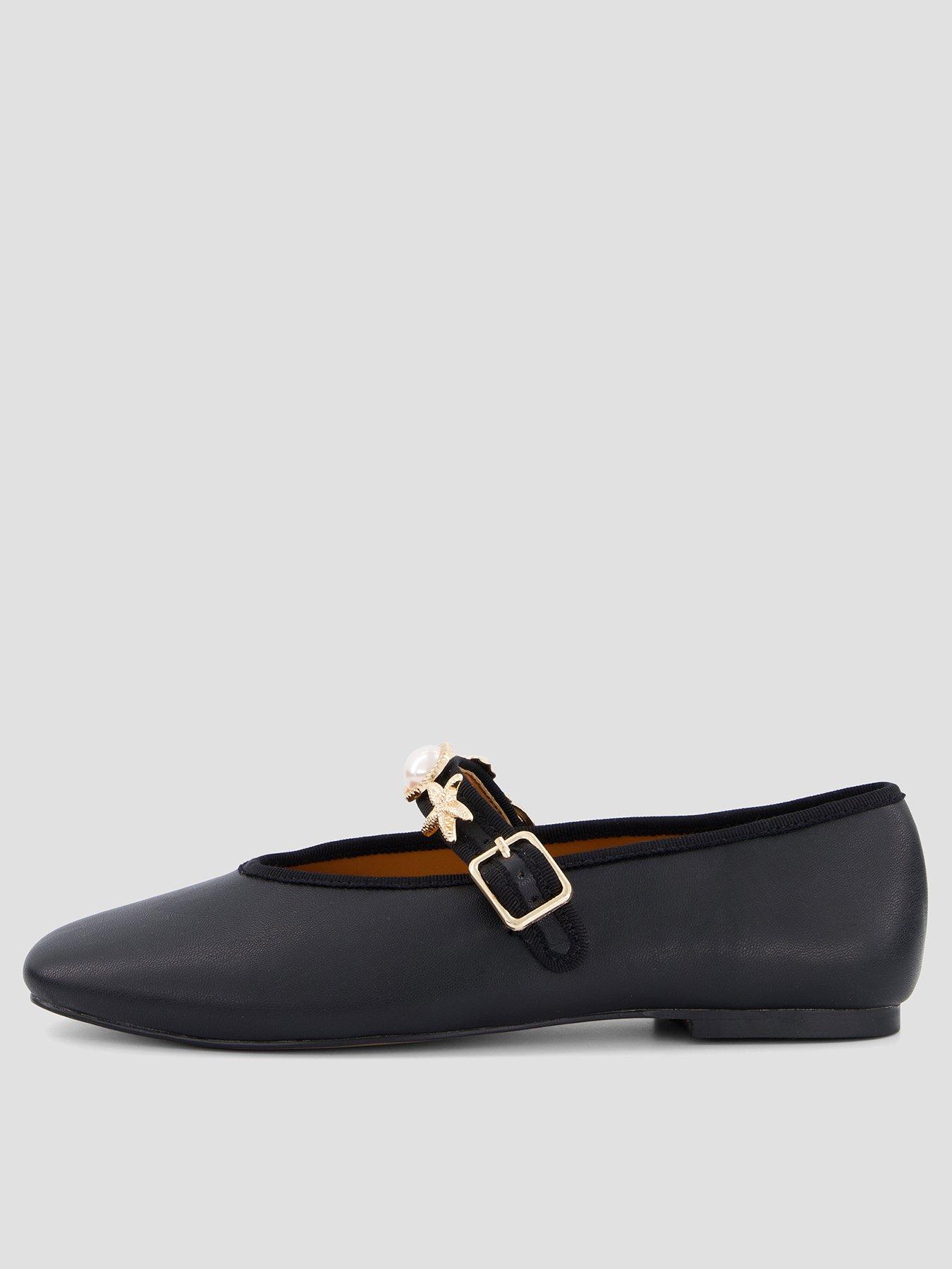 The Very Collection Beaded Ballet Flat Shoe - Black