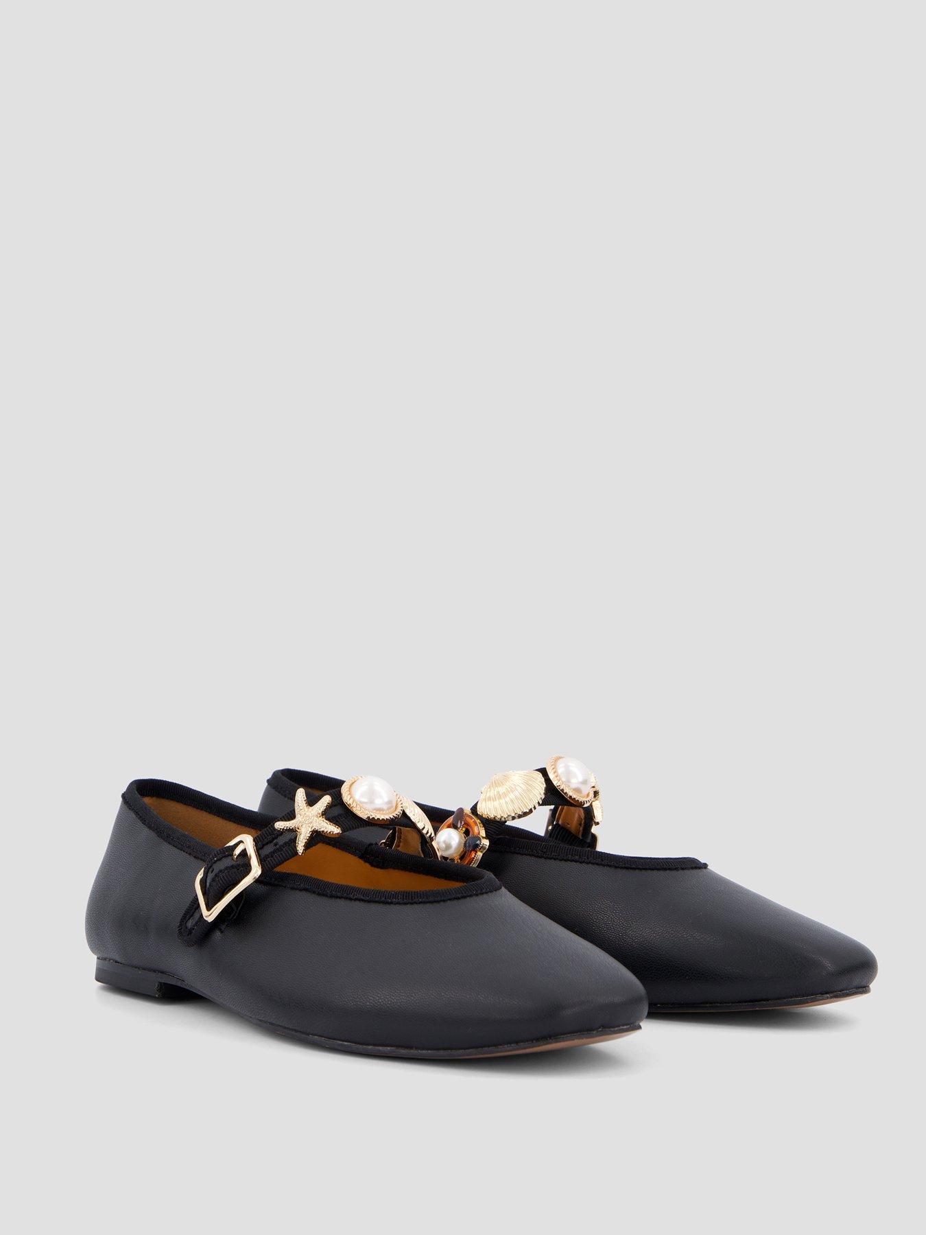 Image 6 of 7 of The Very Collection Beaded Ballet Flat Shoe - Black