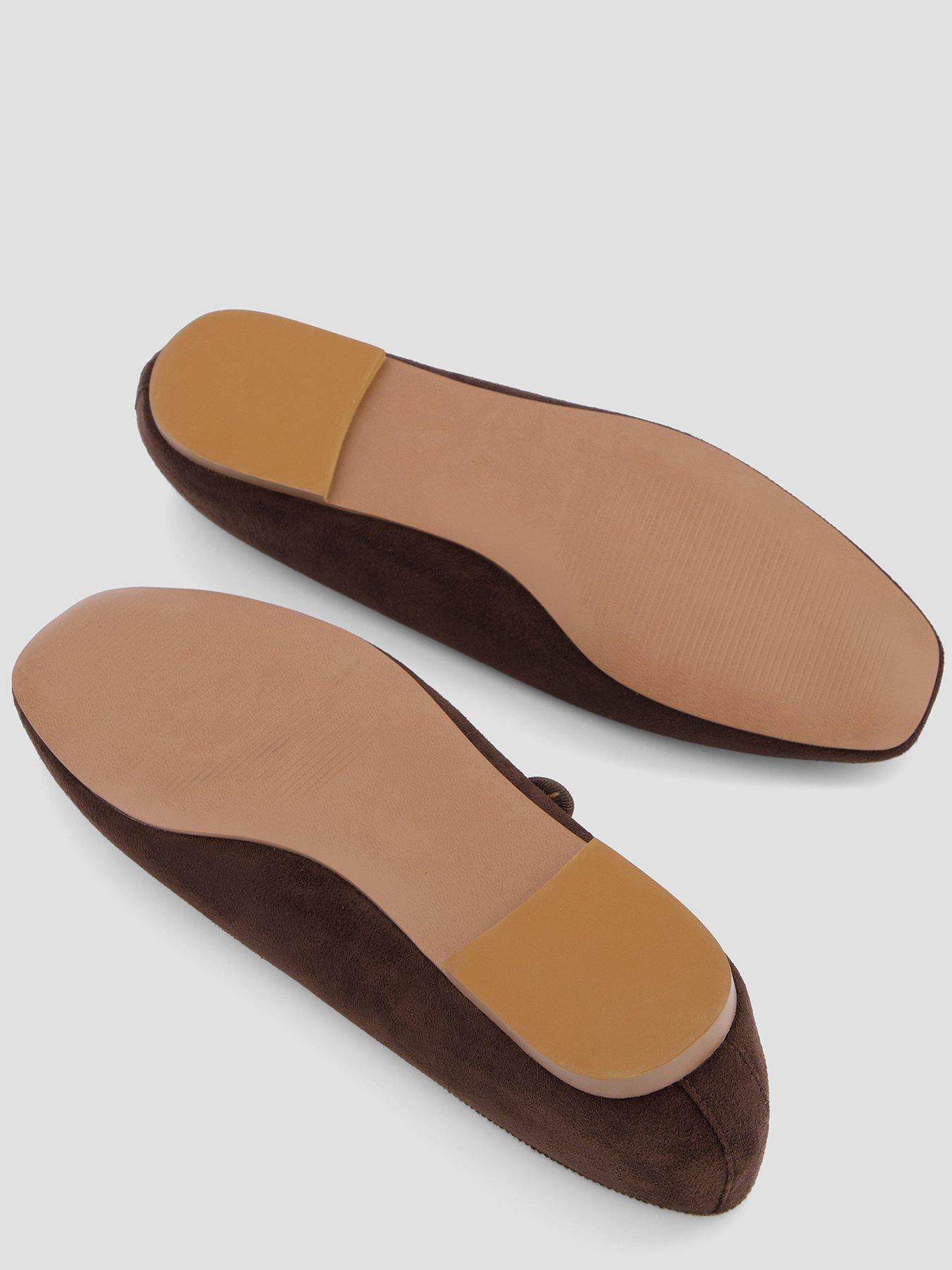 Image 4 of 7 of The Very Collection Ballet Flat Shoe - Brown