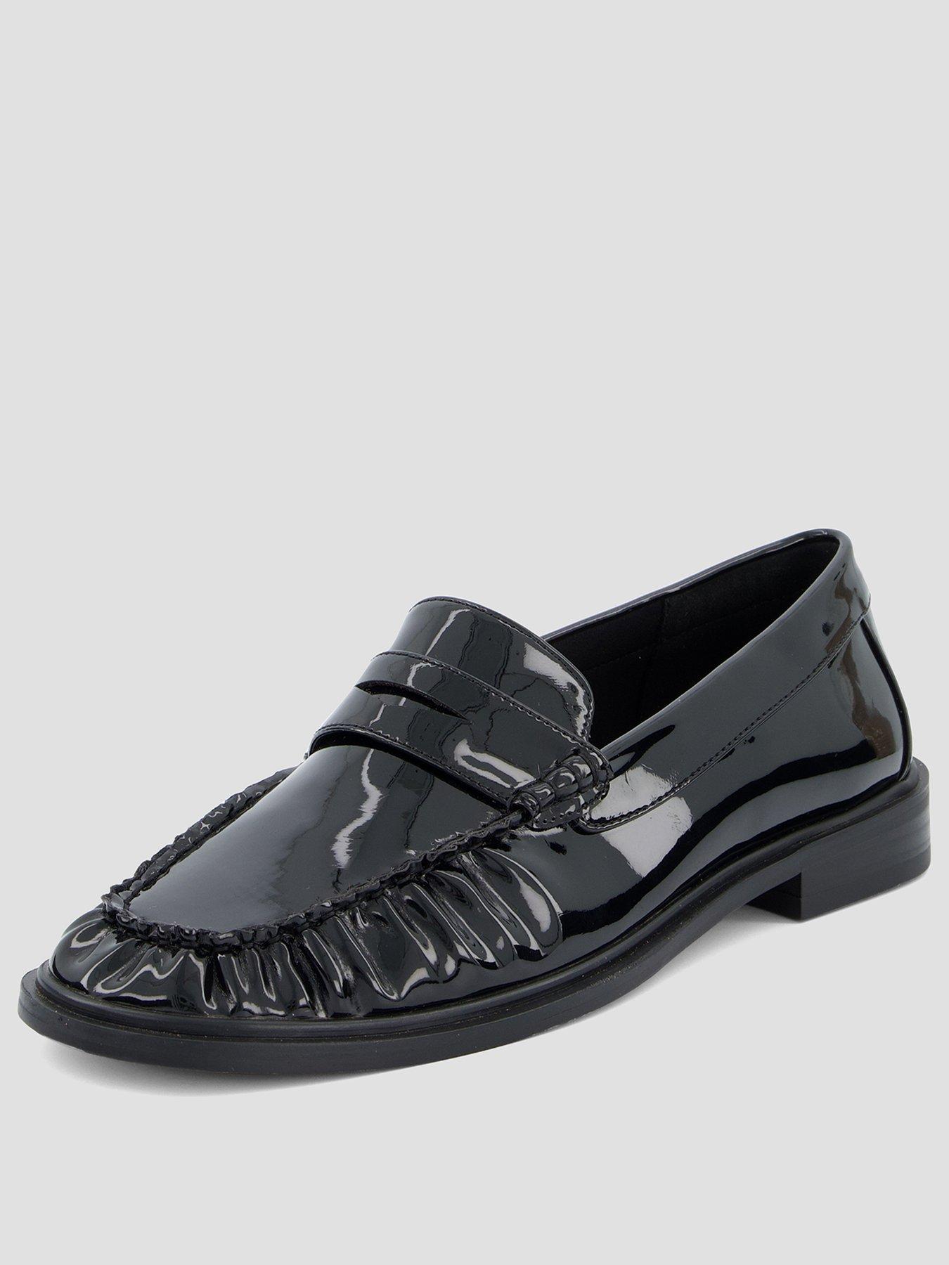 Image 2 of 7 of The Very Collection Square Toe Ruched Loafer - Black