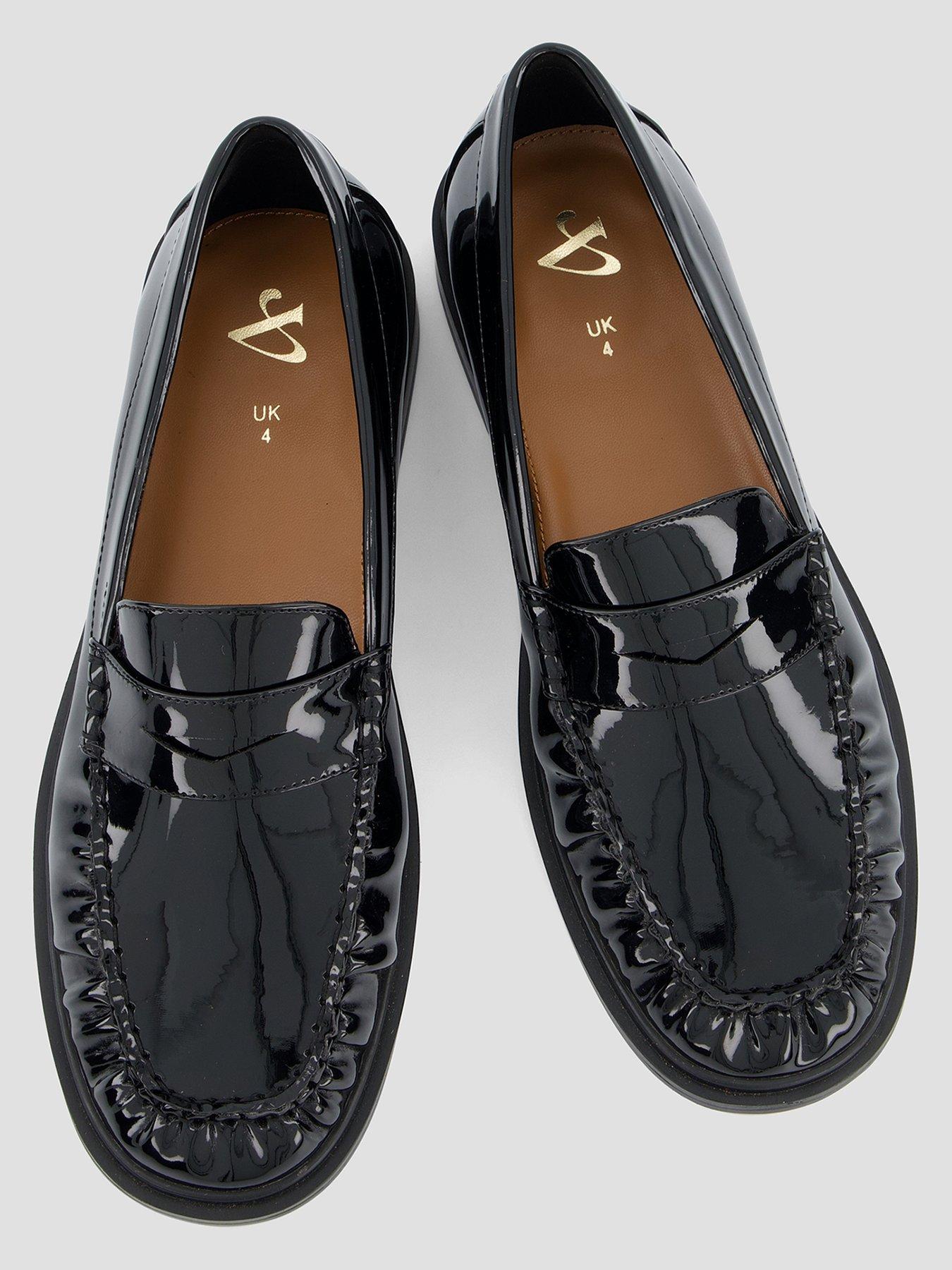 Image 3 of 7 of The Very Collection Square Toe Ruched Loafer - Black