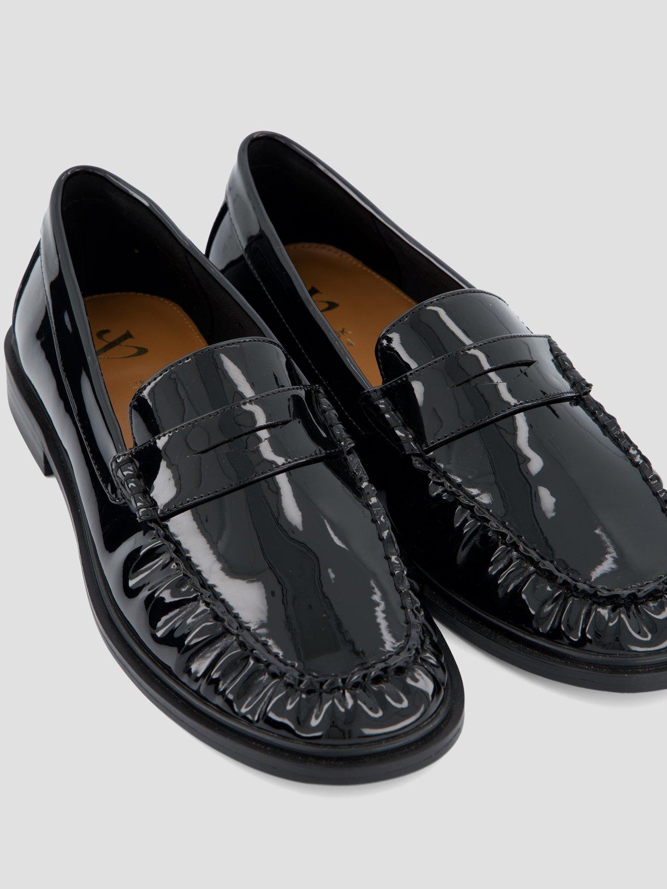Image 5 of 7 of The Very Collection Square Toe Ruched Loafer - Black