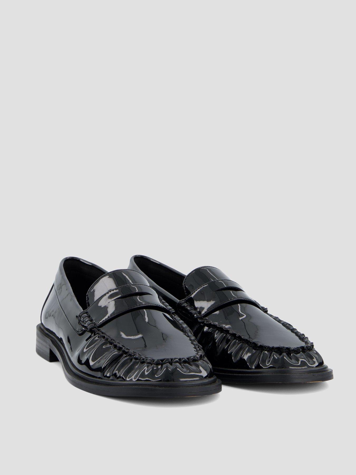 Image 6 of 7 of The Very Collection Square Toe Ruched Loafer - Black