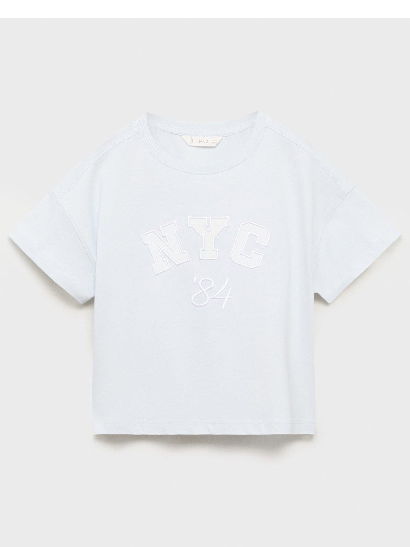 Image 1 of 4 of Mango Girls NYC Short Sleeve T-Shirt - Light Blue
