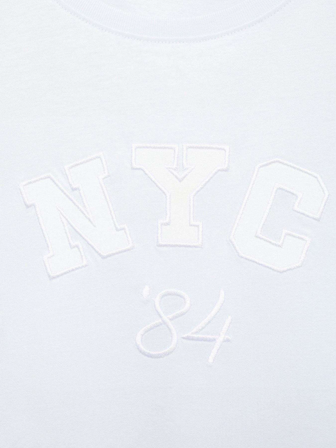 Image 4 of 4 of Mango Girls NYC Short Sleeve T-Shirt - Light Blue