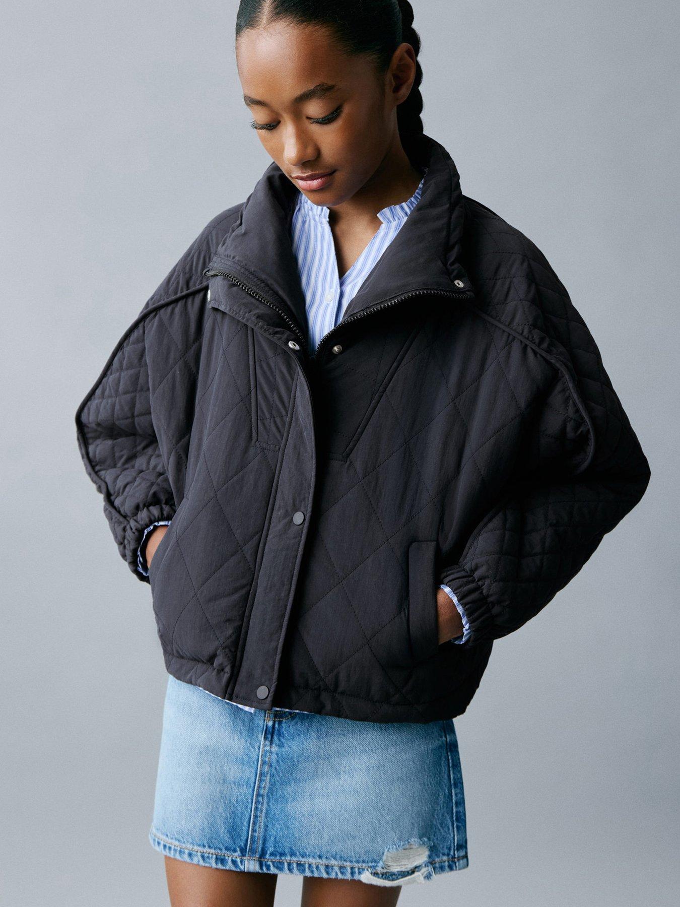 Mango Girls Oversized Jacket - Navy
