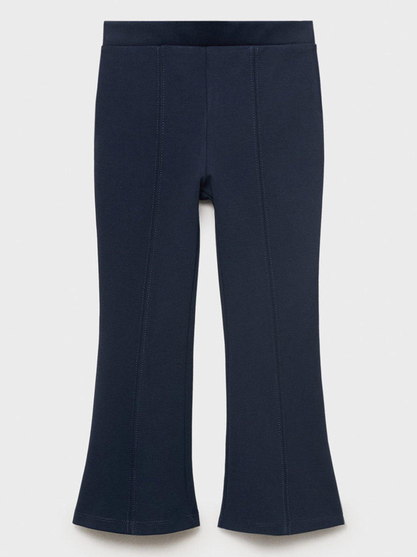 undefined Younger Girls Flare Leggings - Navy